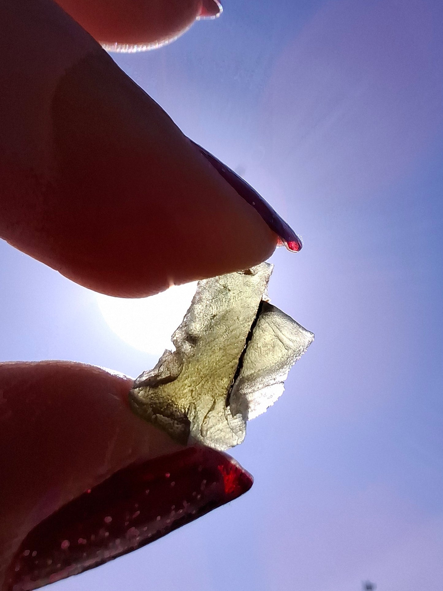 Moldavite Piece, 0.75g, Tektite (Ref: 1483)