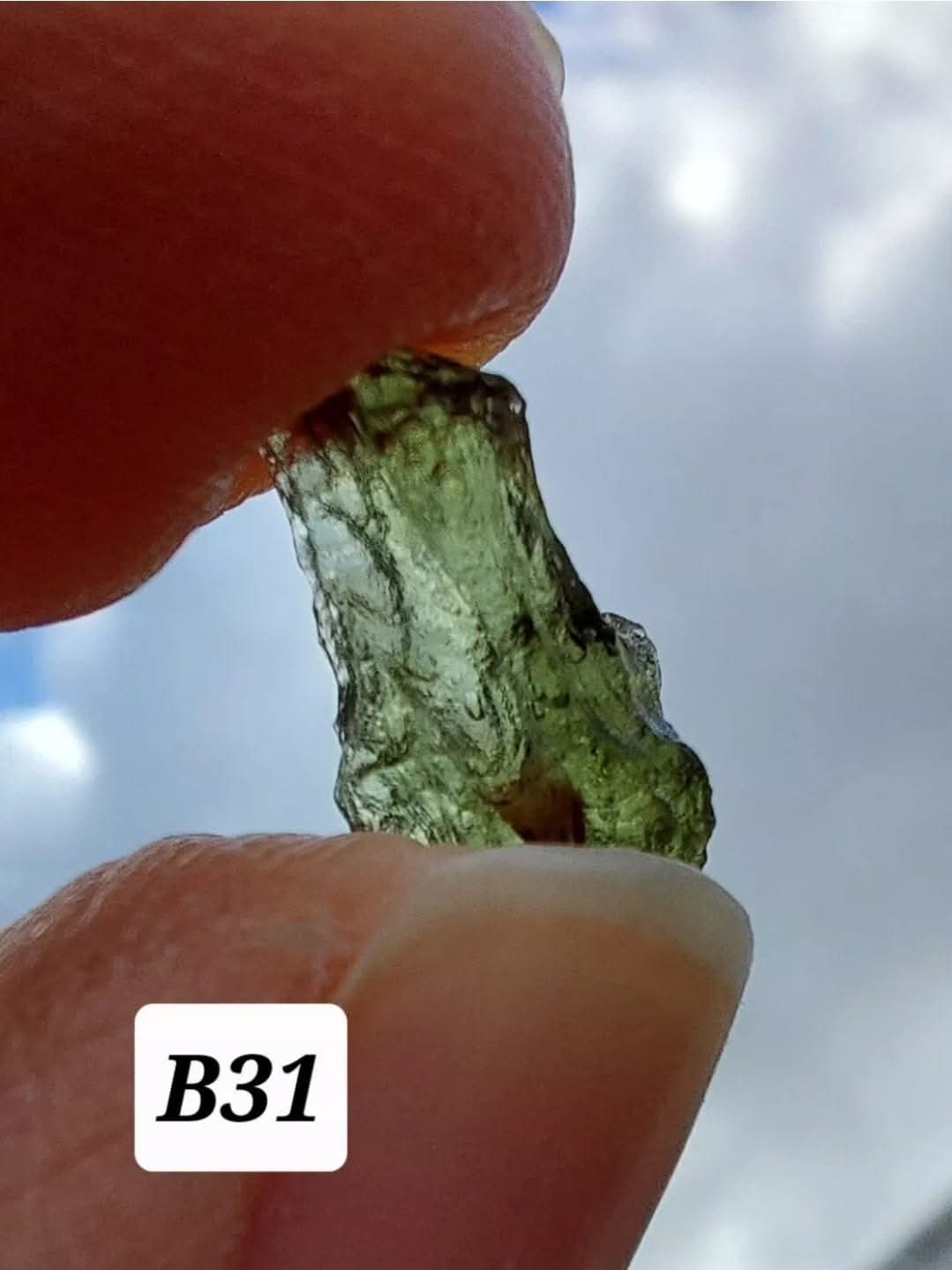 Moldavite Small Piece, 0.43g, Tektite (Ref: B31)