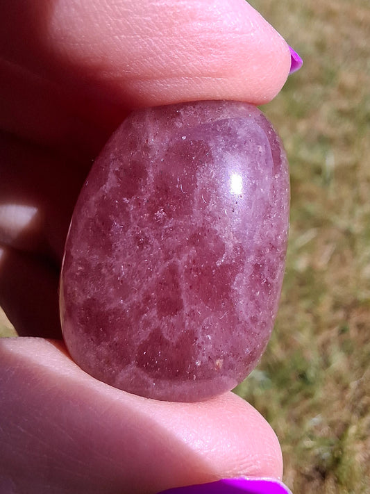 Strawberry Quartz, Tumble Stone, Crystal