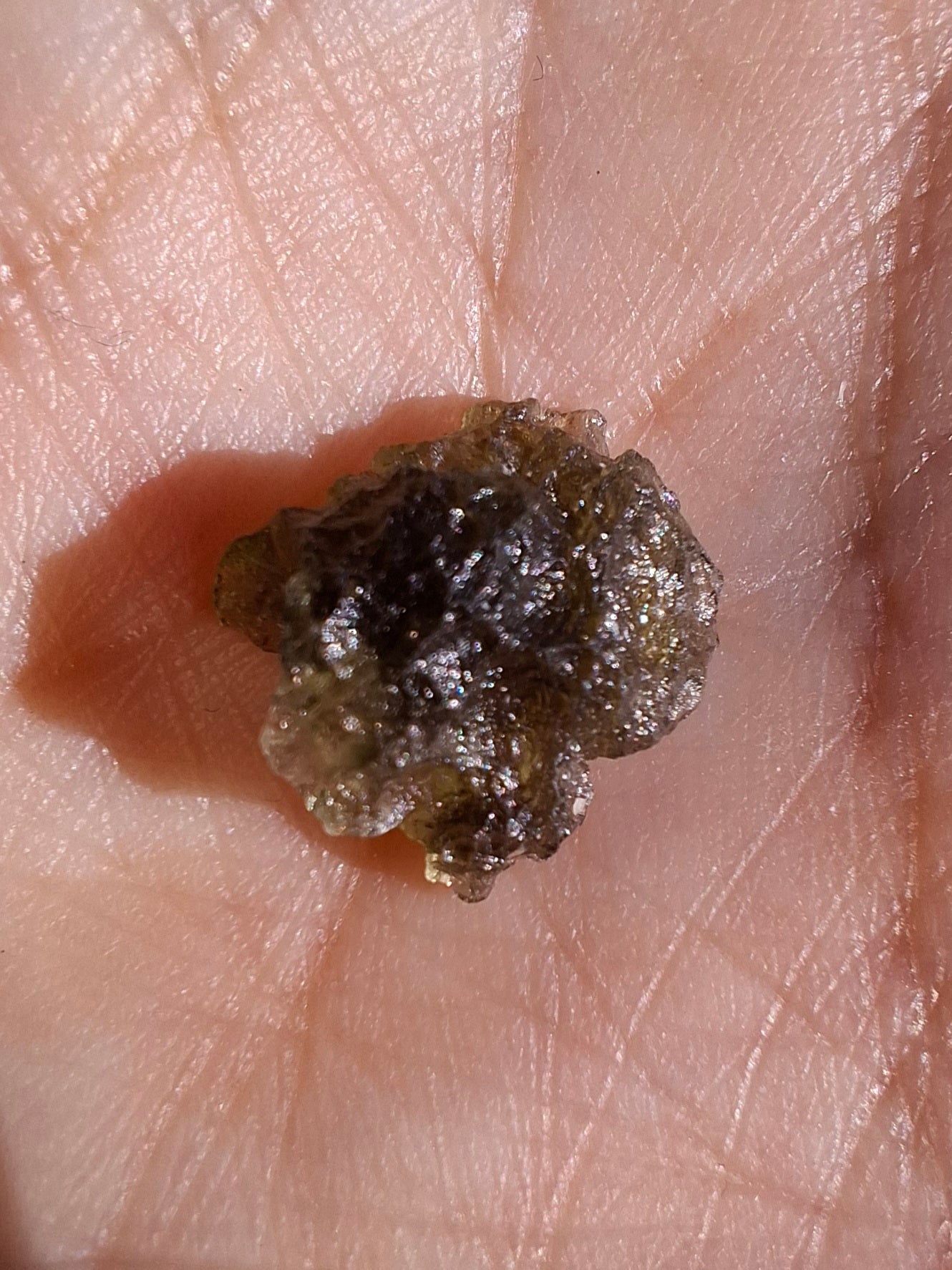 Moldavite Piece, 0.62g, Tektite (Ref: 1455)