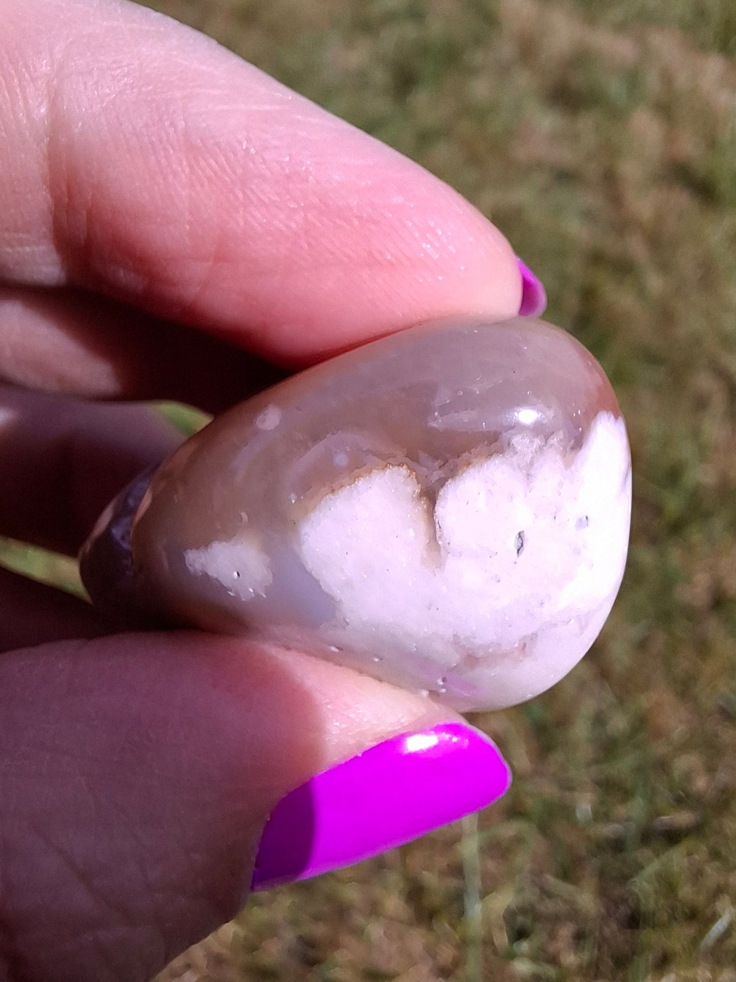 Flower Agate, Tumble Stone, Crystal (Ref: T75)