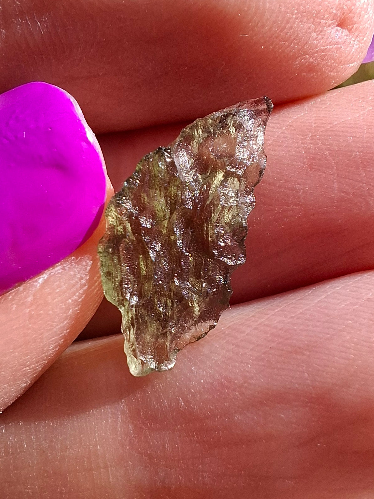 Moldavite Piece, 0.43g, Tektite (Ref: 1435)