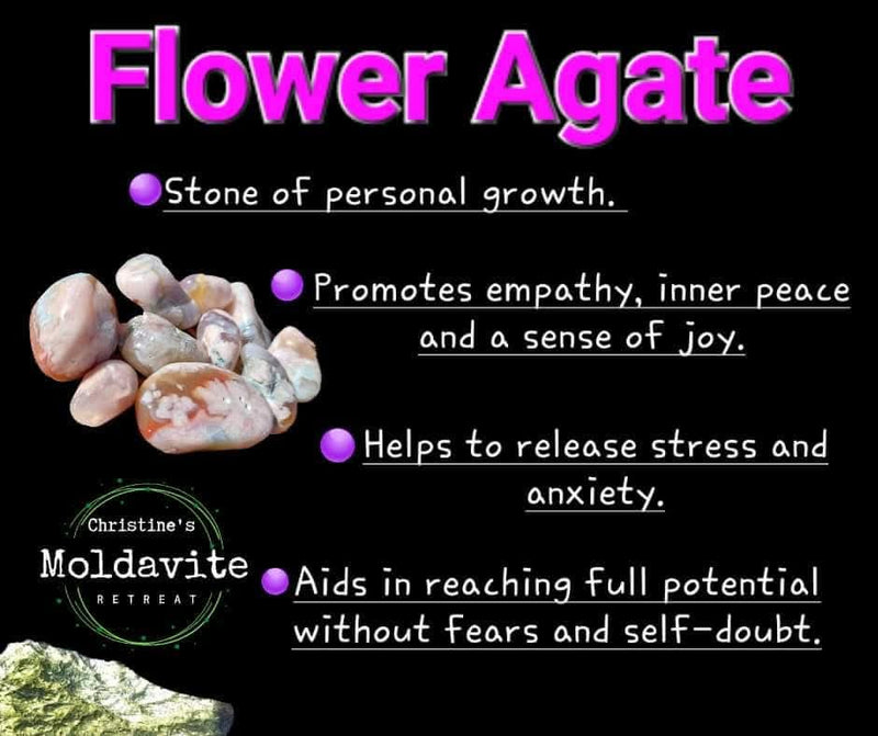 Flower Agate, Tumble Stone, Crystal (Ref: T77)