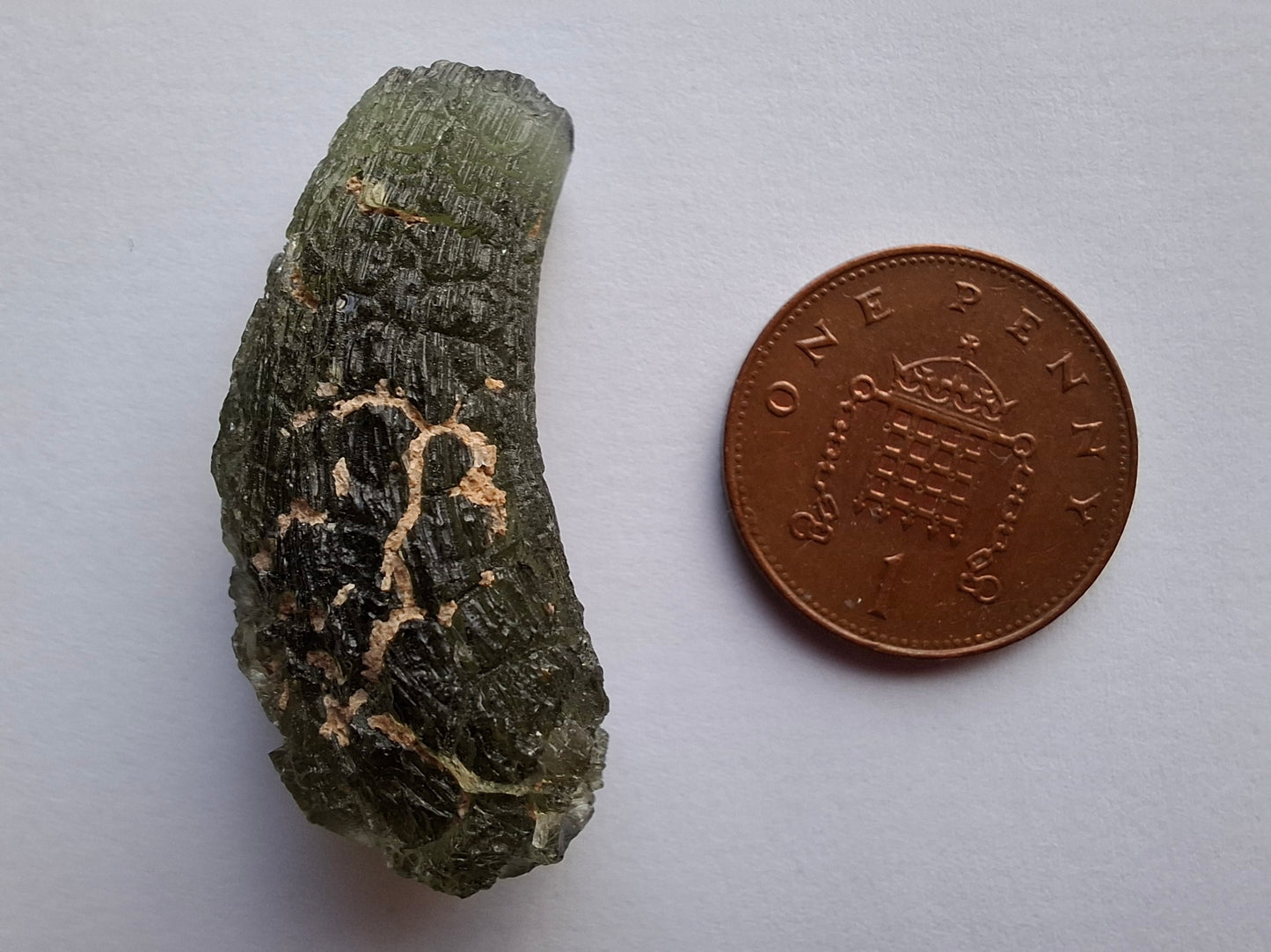 Moldavite Piece, NESMEN, 8.04g, Tektite (Ref: 1377)