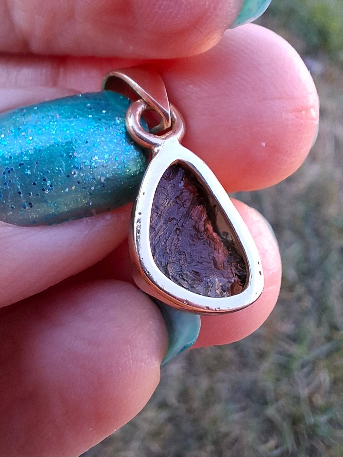 Moldavite Pendant, 14K GOLD Plated, Tektite (Ref: P449)