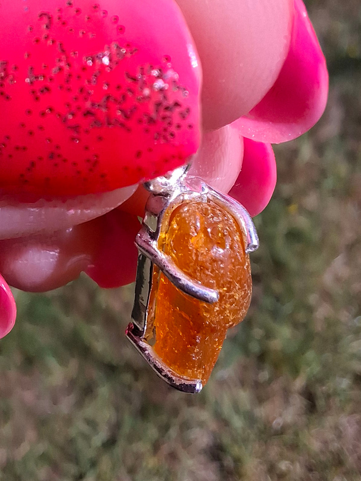 Baltic Amber Pendant, 925 Silver, Fossil (Ref: AP21)