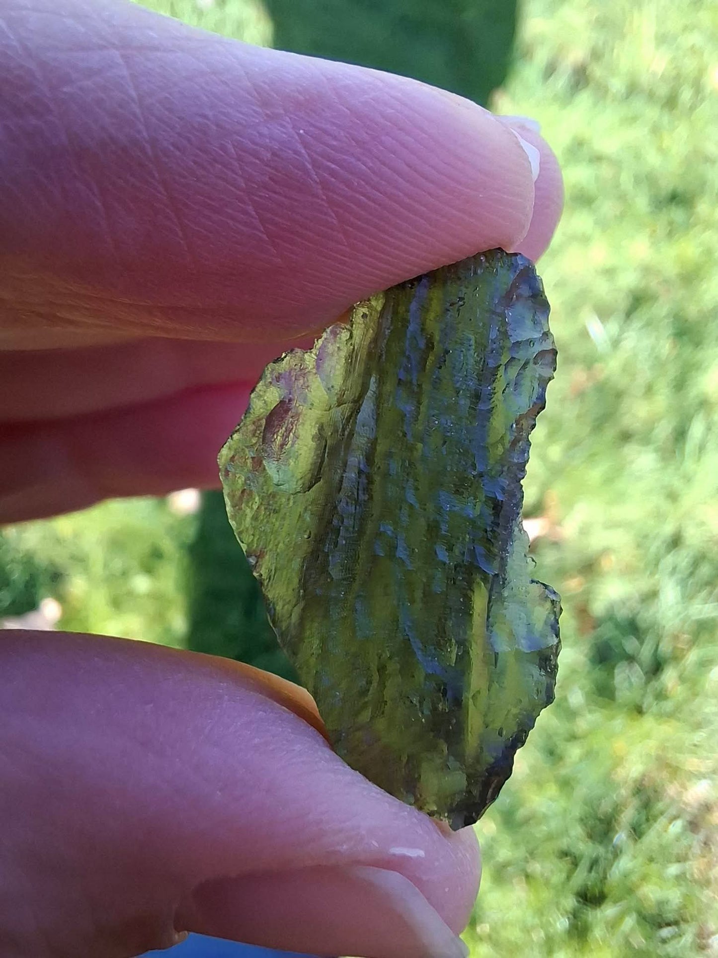Moldavite Piece, MAROUSKOVO POLE, 2.91g, Tektite (Ref: 1359)