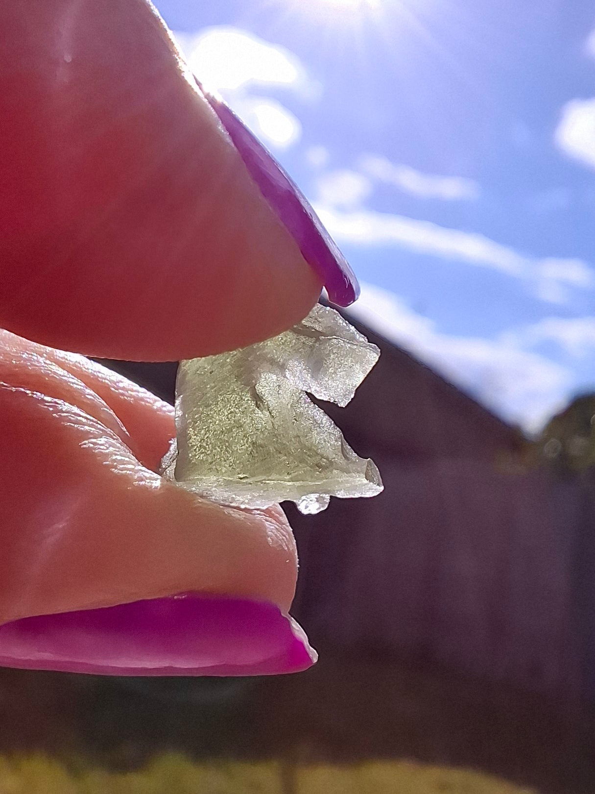 Moldavite Piece, 0.45g, Tektite (Ref: 1444)