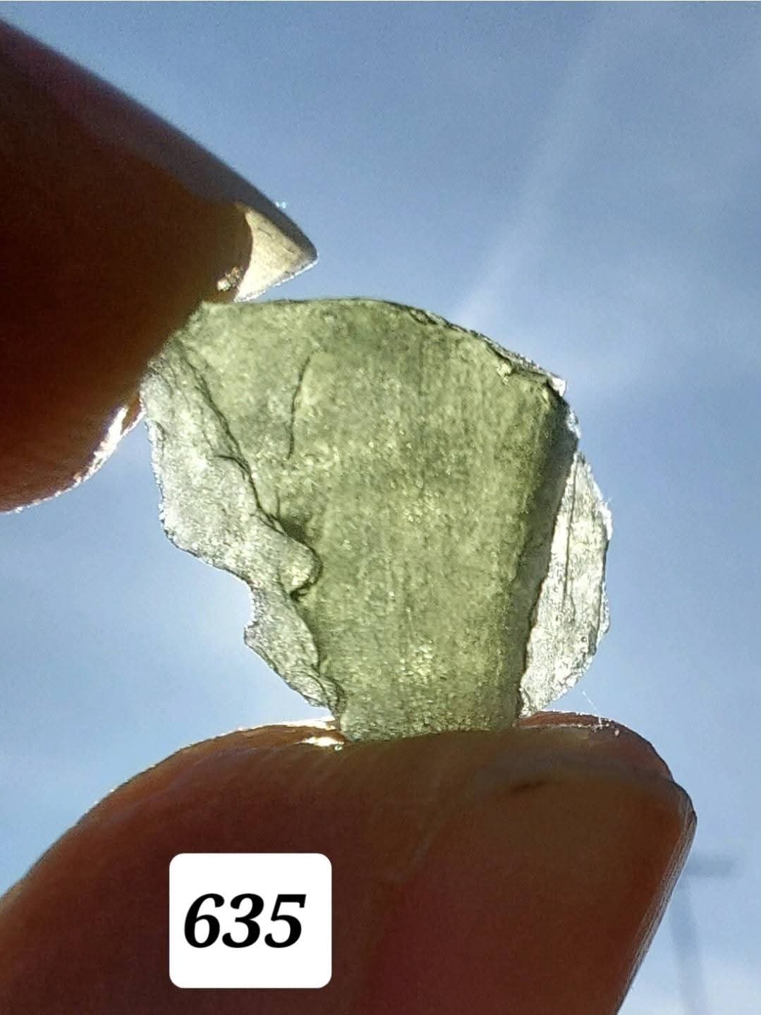 Moldavite Piece, 0.72g, Tektite (Ref: 635)
