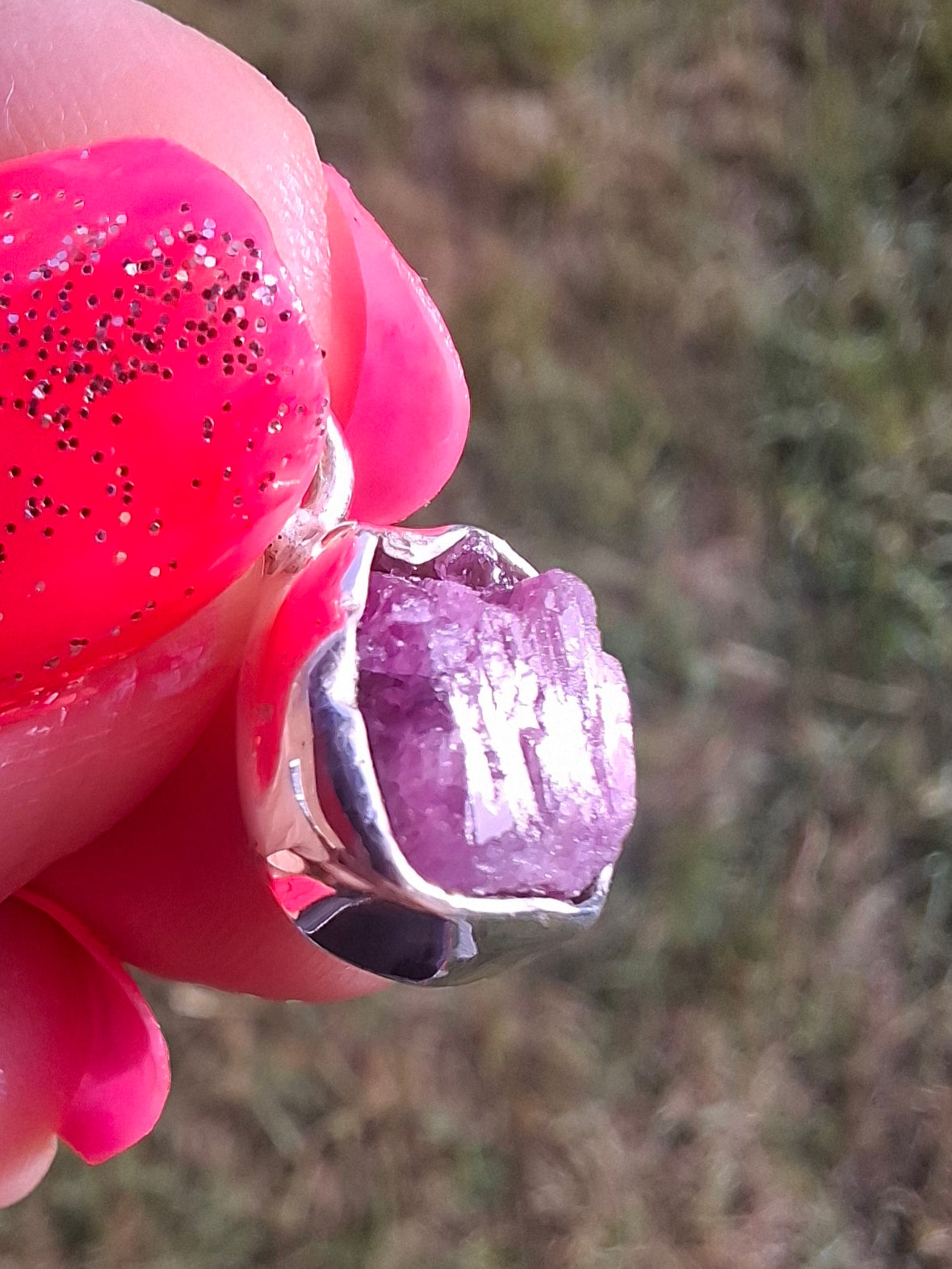 Pink Tourmaline Pendant, 925 Silver, Crystal (Ref: PT18)