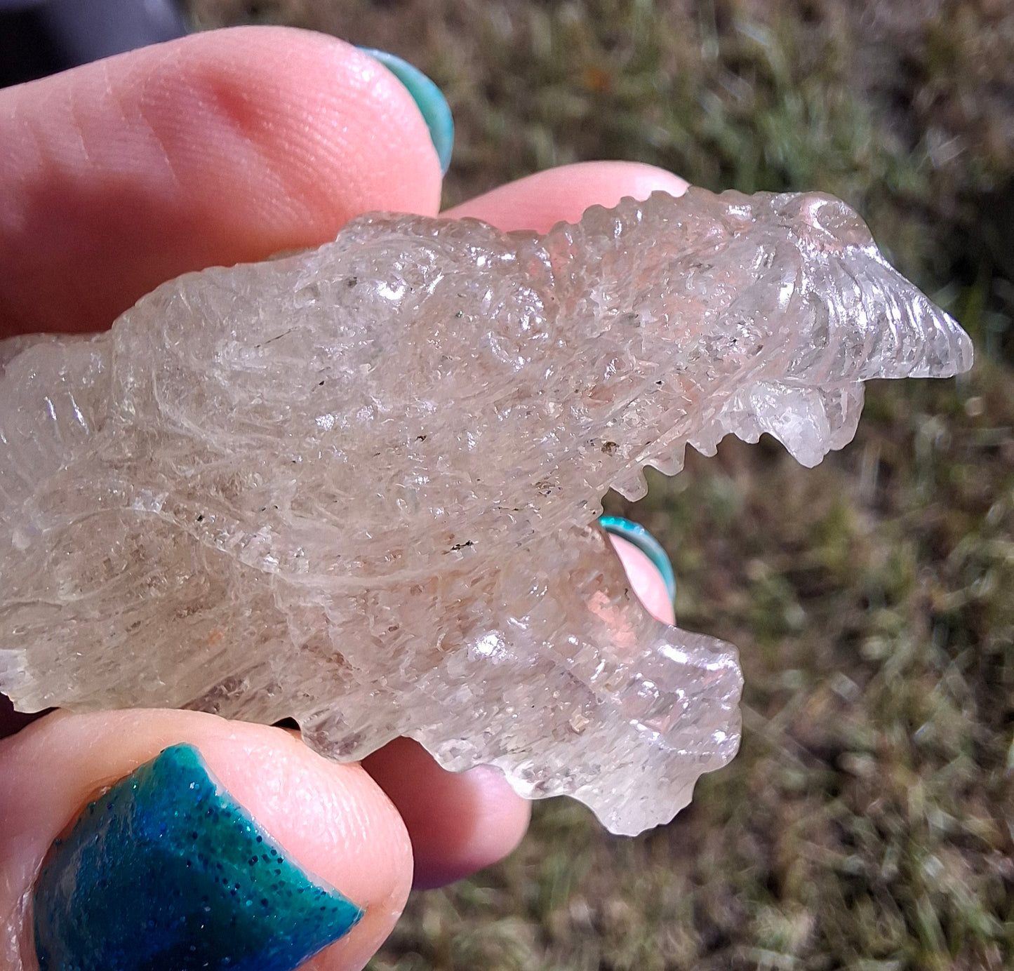 Libyan Desert Glass DRAGON HEAD carving, 22.42g, Tektite (Ref: Dragon 2)