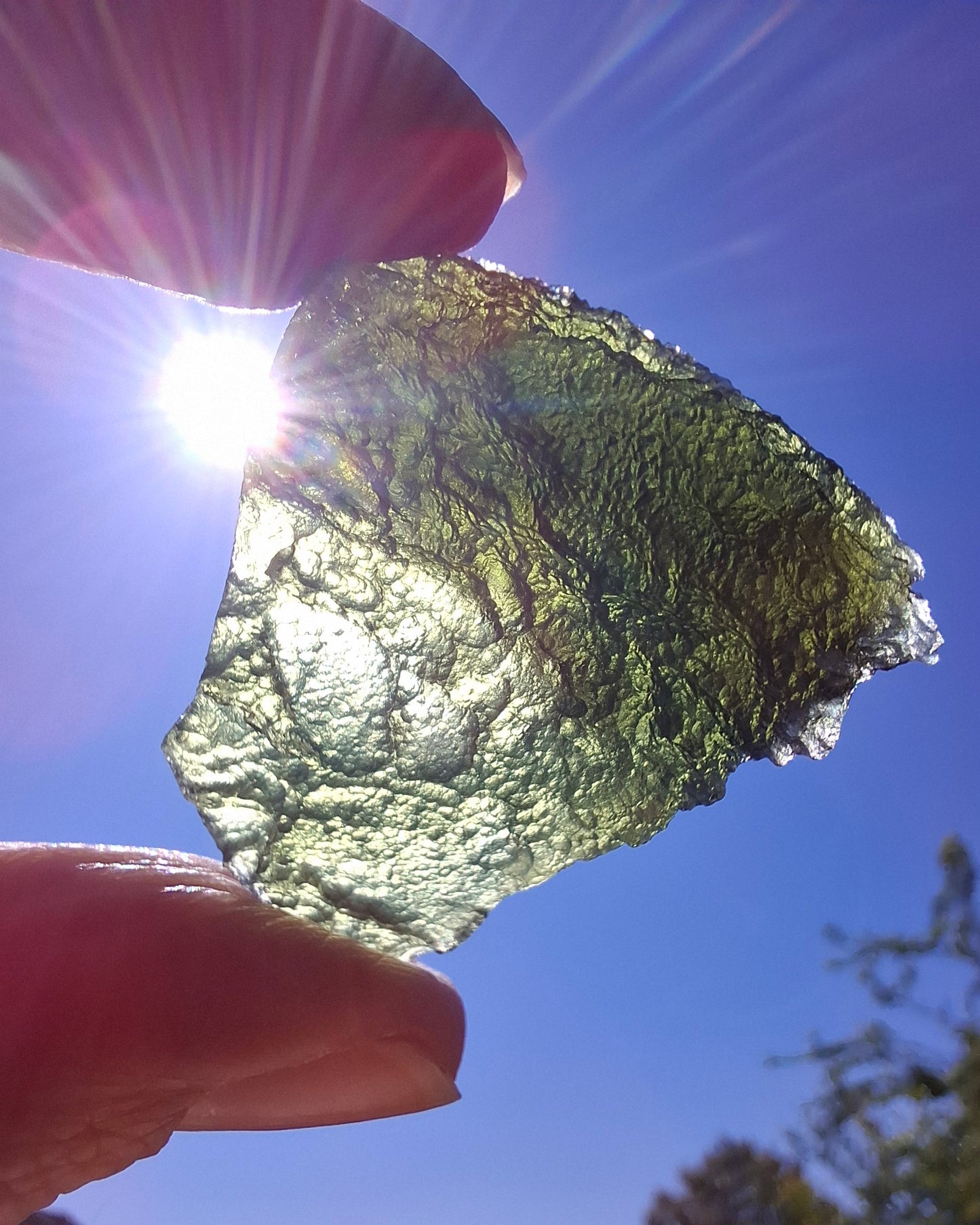 Moldavite Piece, SLAVCE, 13.52g, Tektite (Ref: 1178)