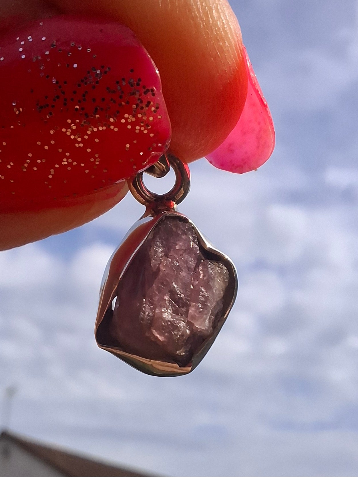 Pink Tourmaline Pendant, 925 Silver, Crystal (Ref: PT73)