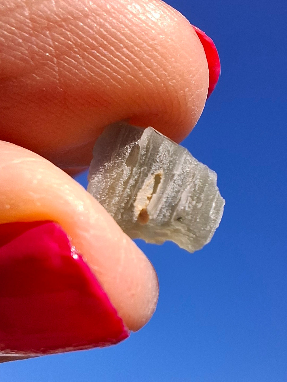 Moldavite Piece, SNOWFLAKE, FROSTED, BRUSNA, 0.28g, Tektite (Ref: 1504)