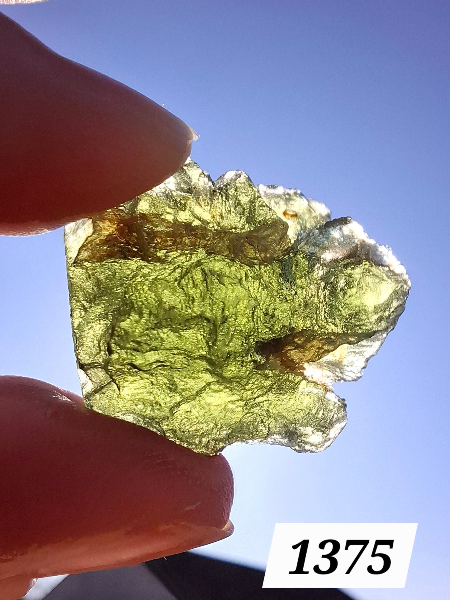 Moldavite Piece, NESMEN, 6.92g, Tektite (Ref: 1375)