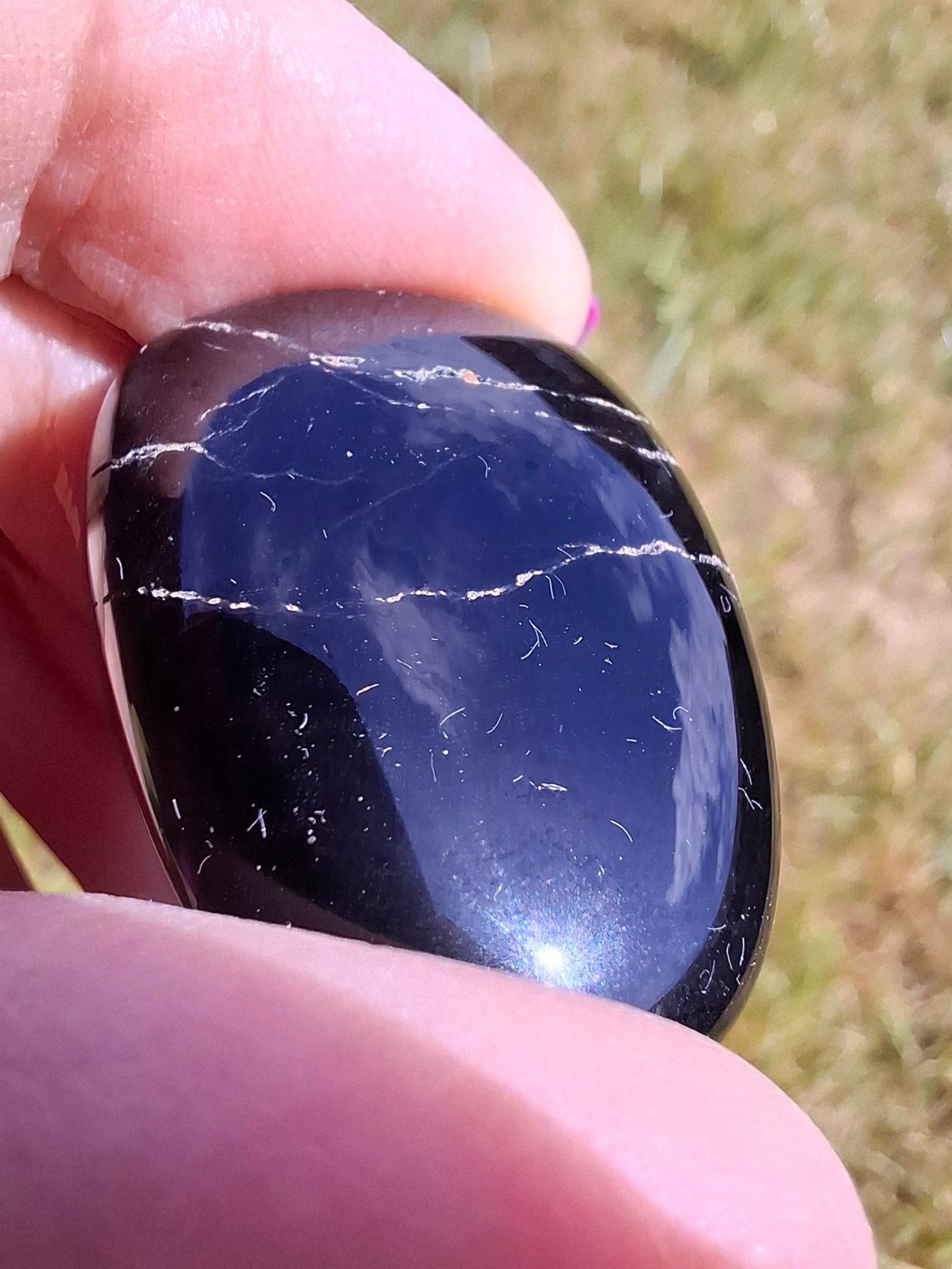 Blue Tigers Eye, Tumble Stone, Crystal (Ref: T20)