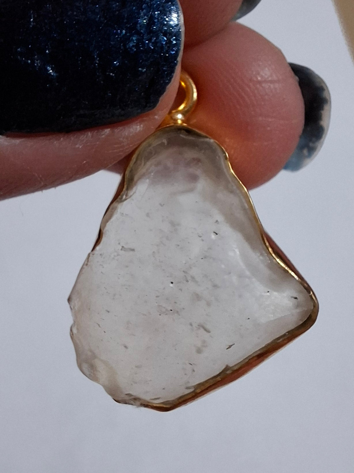 Libyan Desert Glass Pendant, 14K GOLD Plated, Tektite (Ref: LP121)