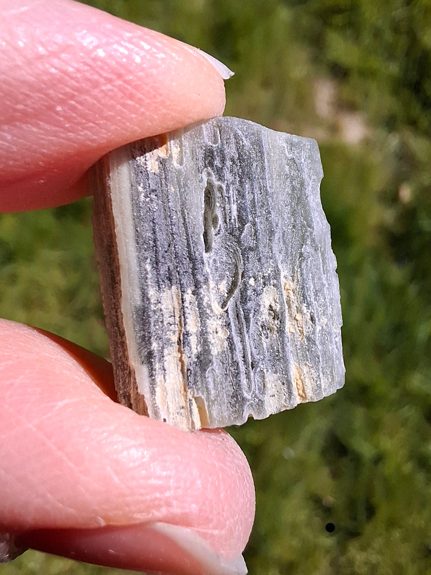 Moldavite Piece, SNOWFLAKE, FROSTED, BARTOCHOV, 3.12g, Tektite (Ref: 1365)