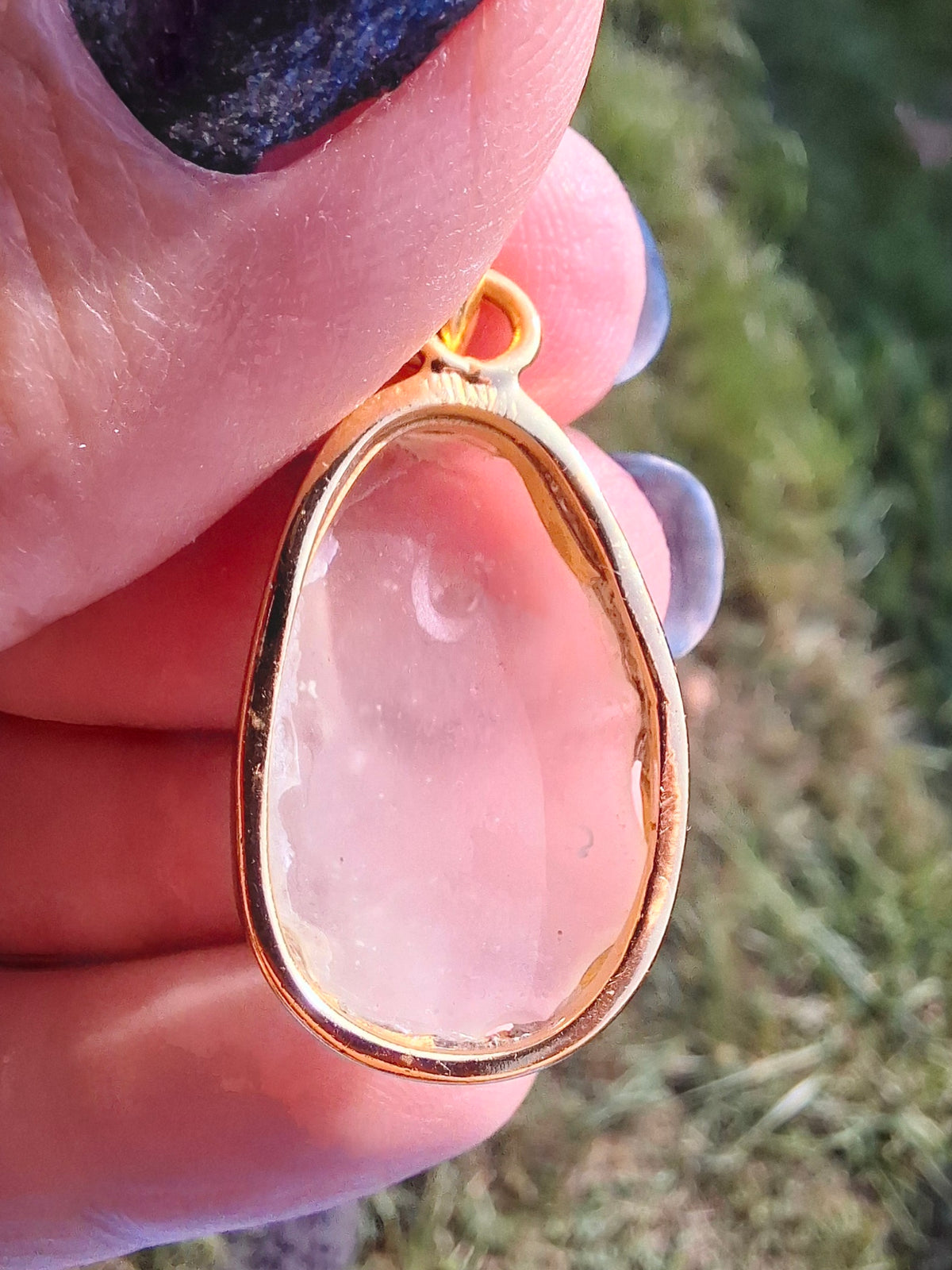Libyan Desert Glass Pendant, 14K GOLD Plated, Tektite (Ref: LP114)