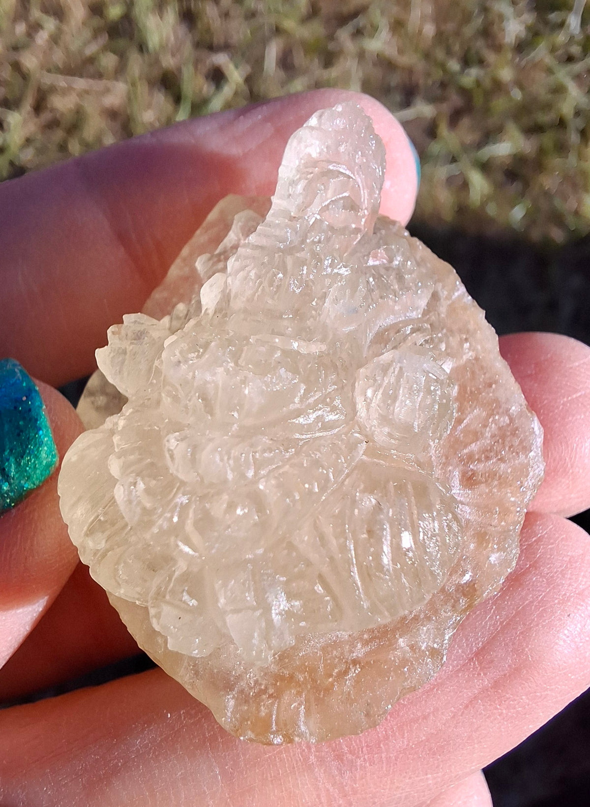 Libyan Desert Glass GANESHA carving, 20.76g, Tektite (Ref: Ganesha4)