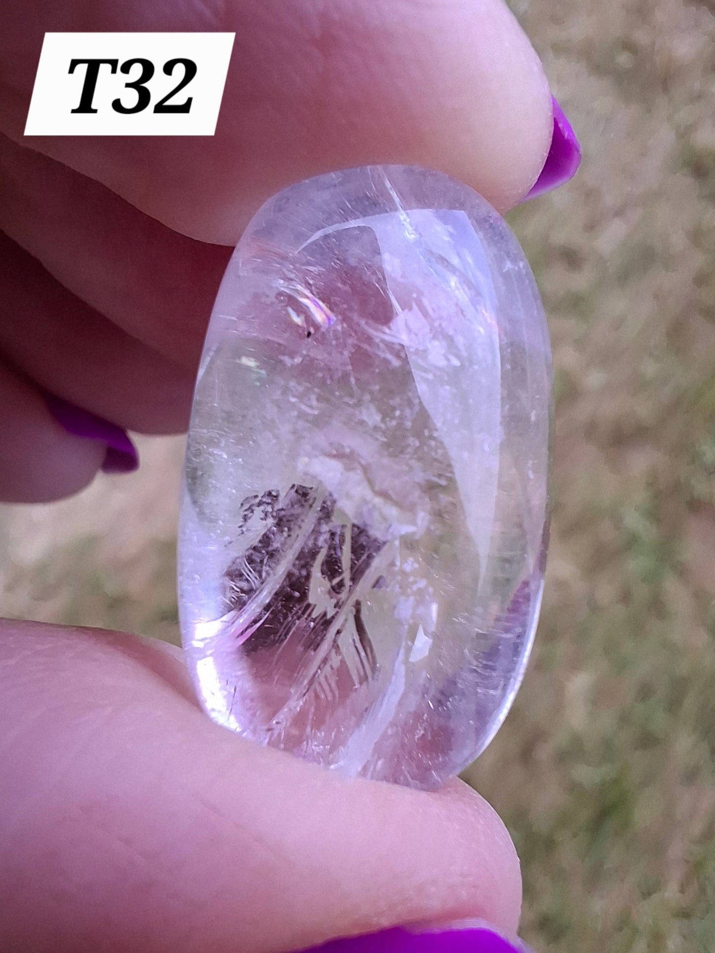 Clear Quartz, Tumble Stone, Crystal (Ref: T32)