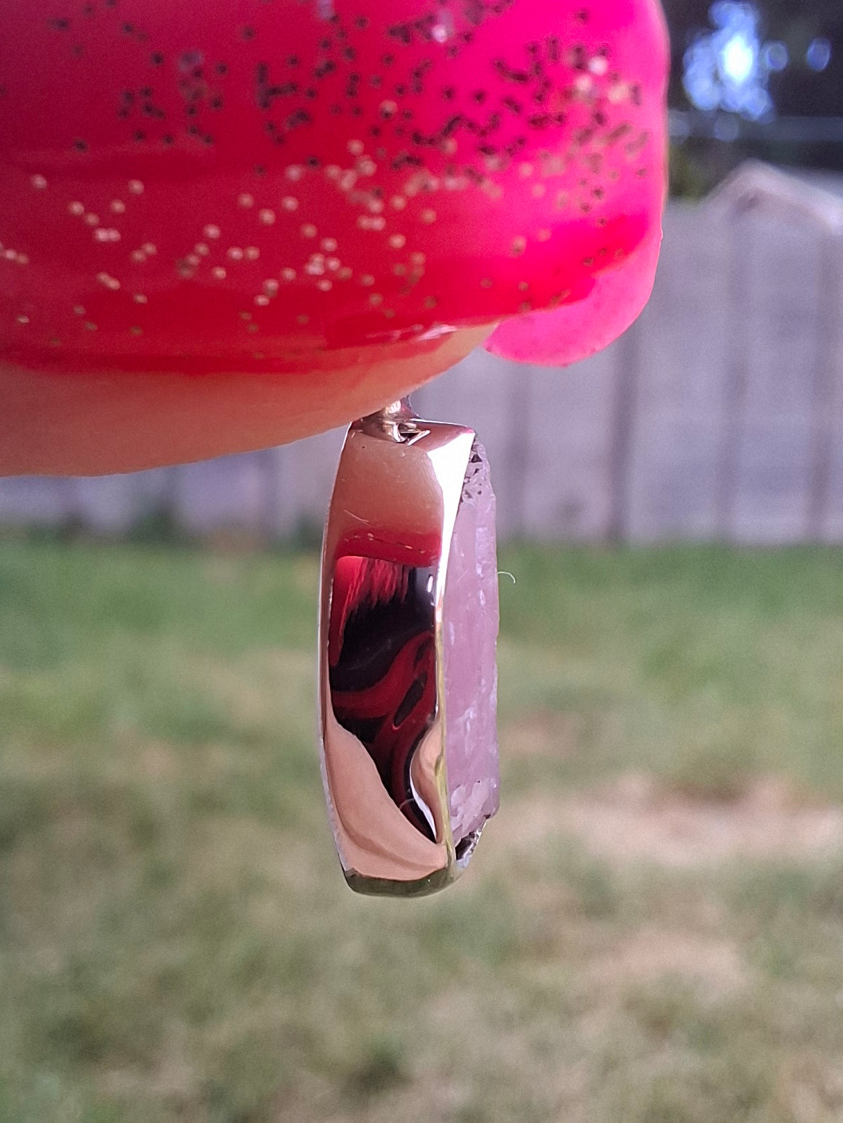 Pink Tourmaline Pendant, 925 Silver, Crystal (Ref: PT69)