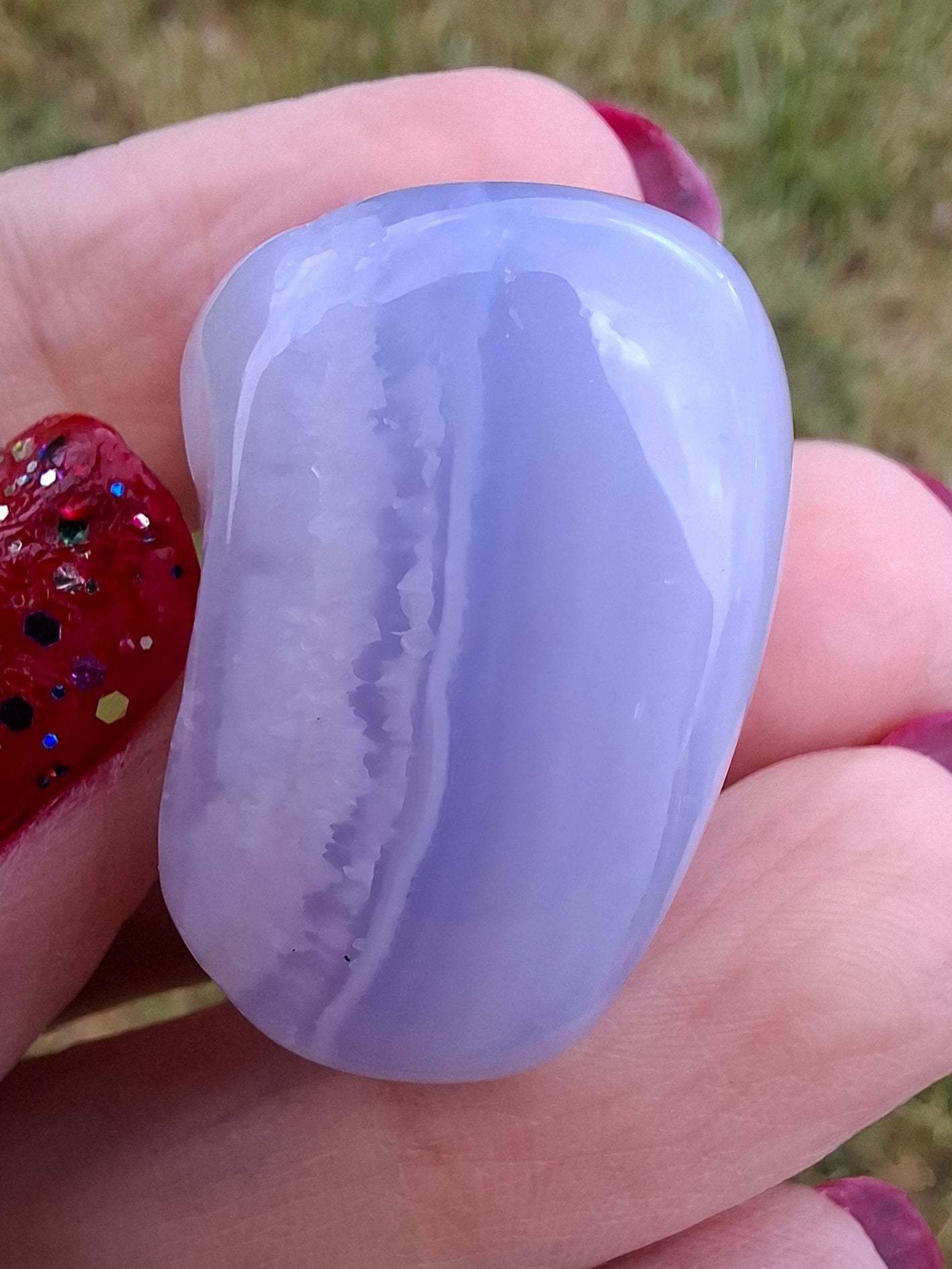 Blue Lace Agate, Tumble Stone, Crystal (Ref: T146)