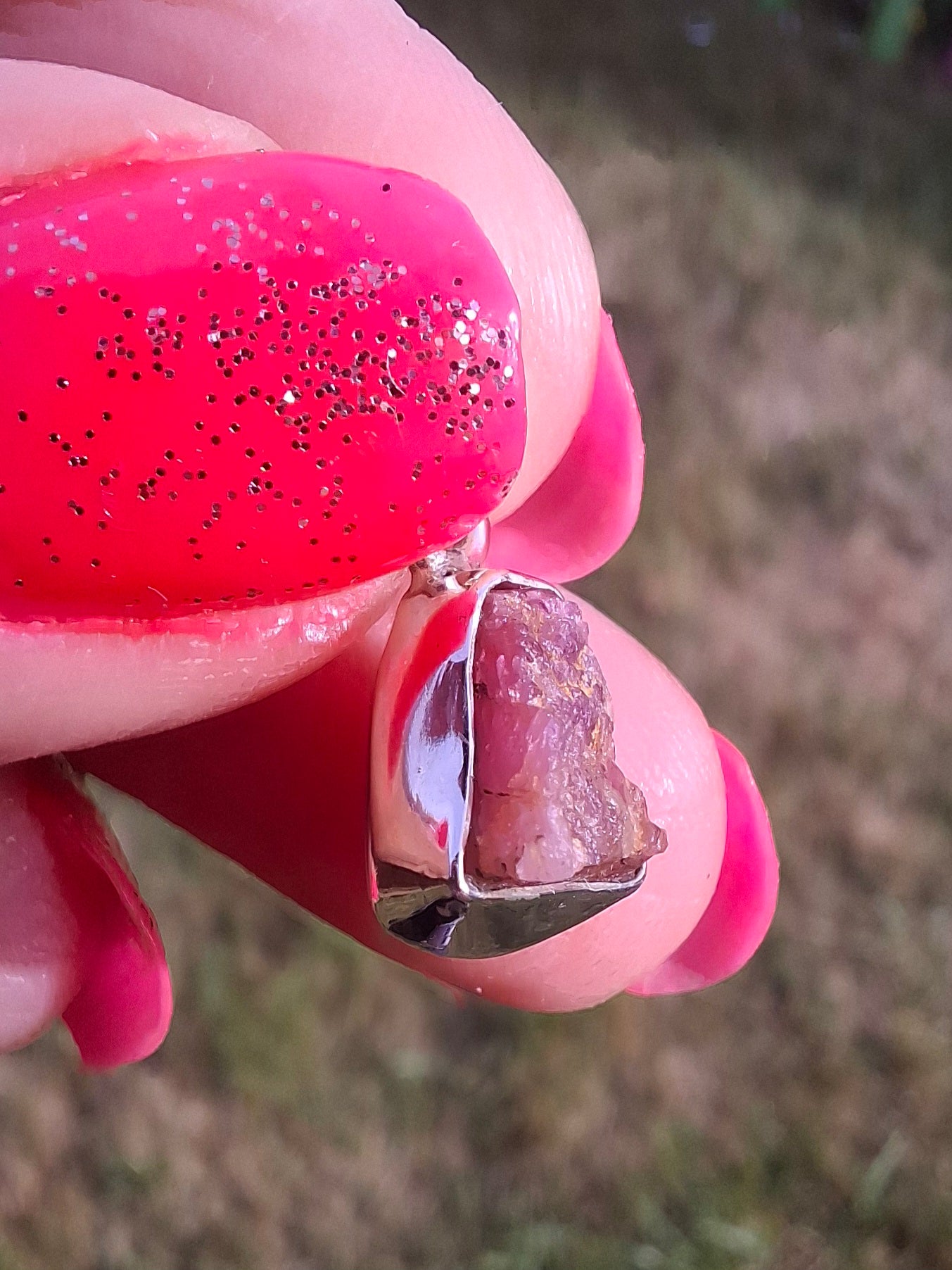 Pink Tourmaline Pendant, 925 Silver, Crystal (Ref: PT88)