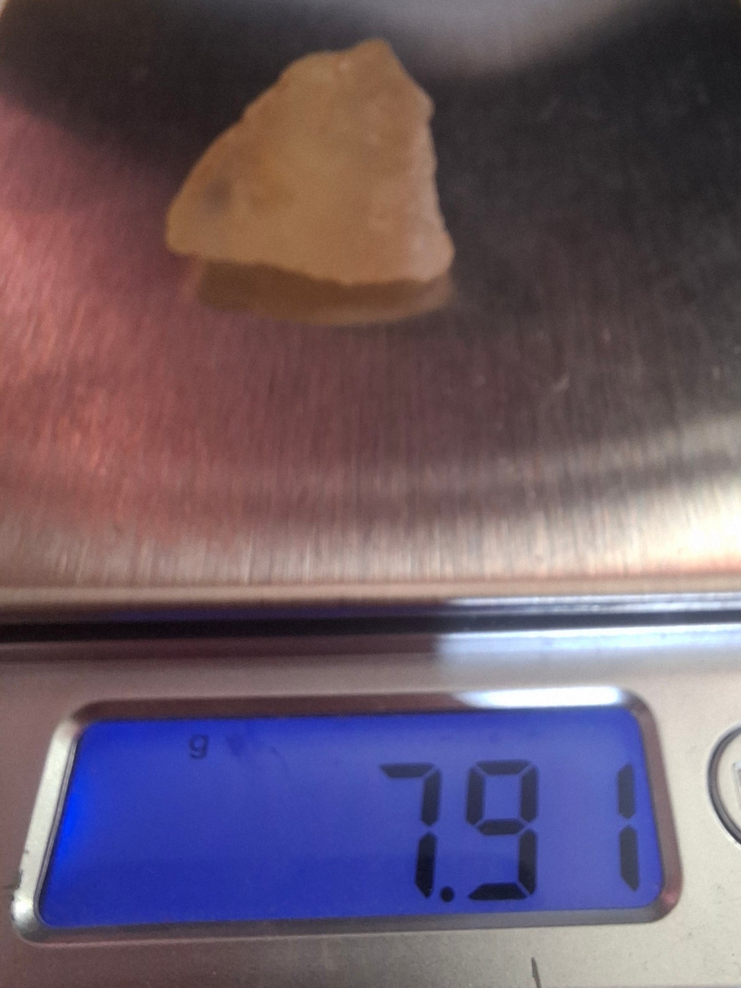 Libyan Desert Glass Piece, 7.91g, Tektite (Ref: LE8)