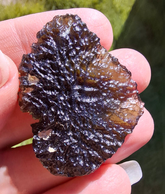 Moldavite Piece, CHLUM, 11.18g, Tektite (Ref: 1166)