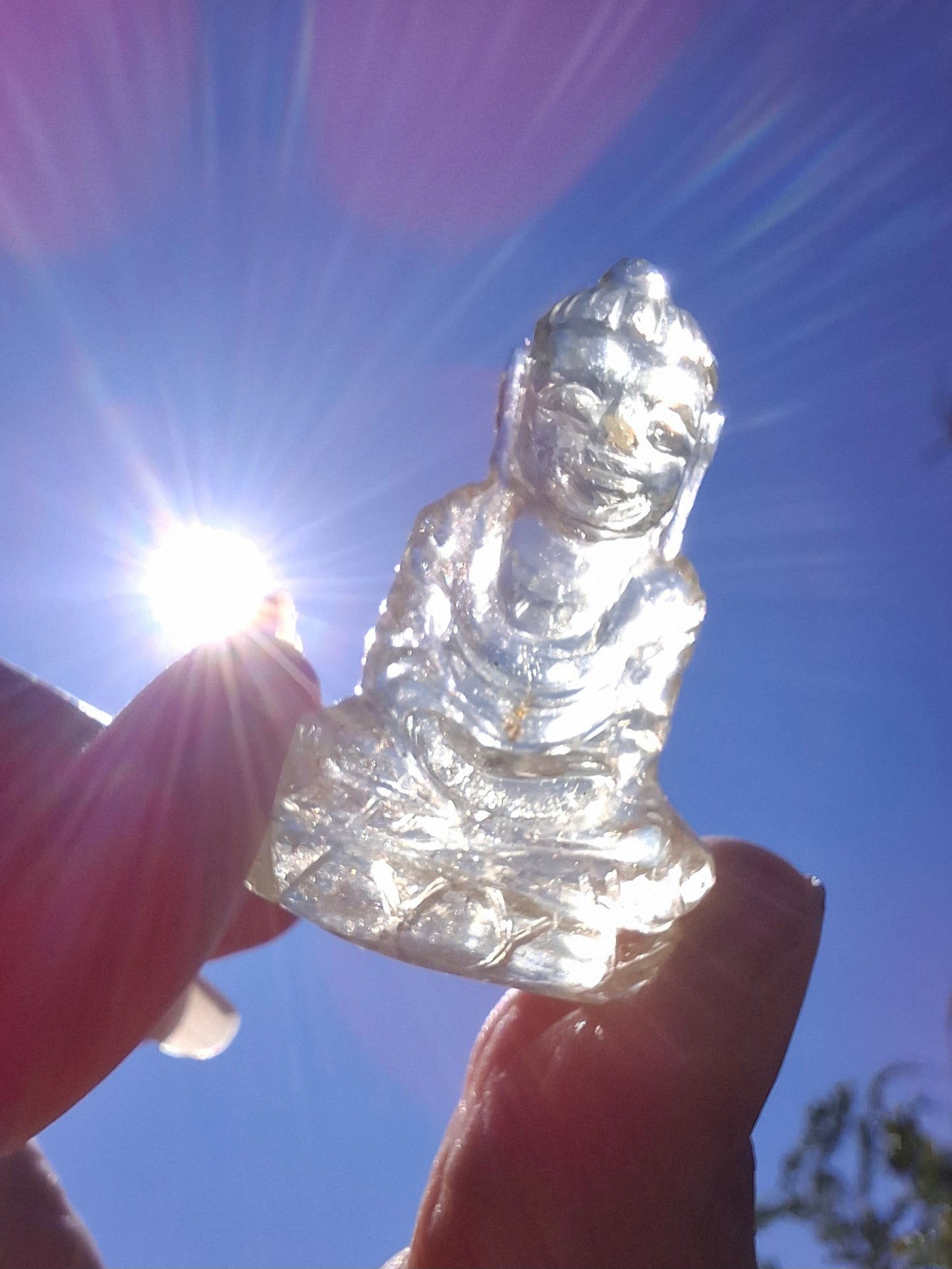 Libyan Desert Glass BUDDHA Carving, 6.80g, Tektite (Ref: LDG B3)