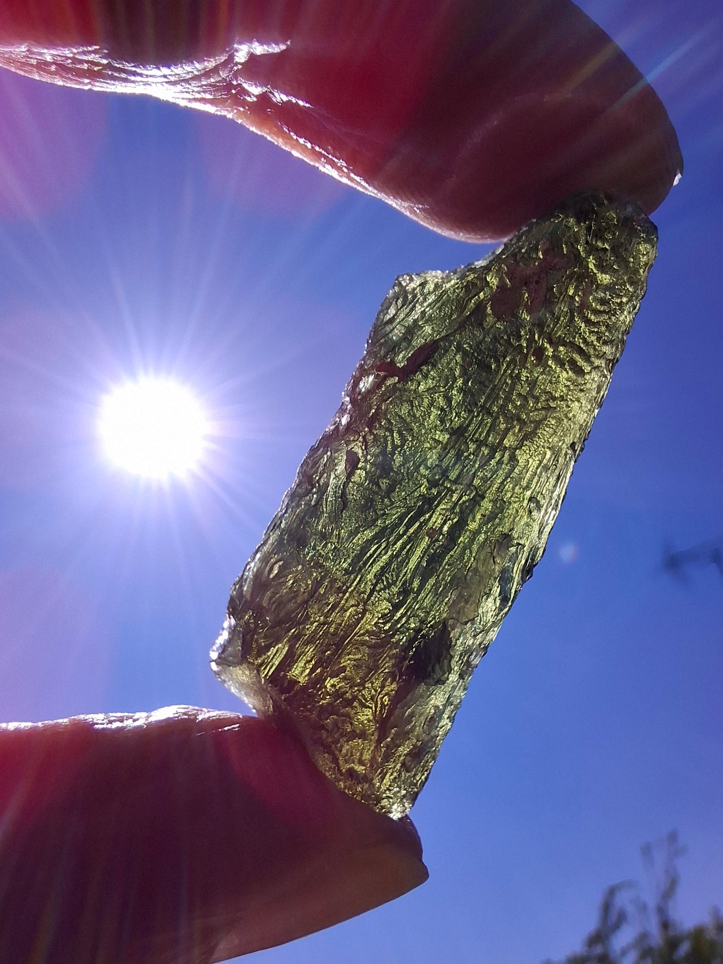 Moldavite Piece, NESMEN, 8.47g, Tektite (Ref: 1372)