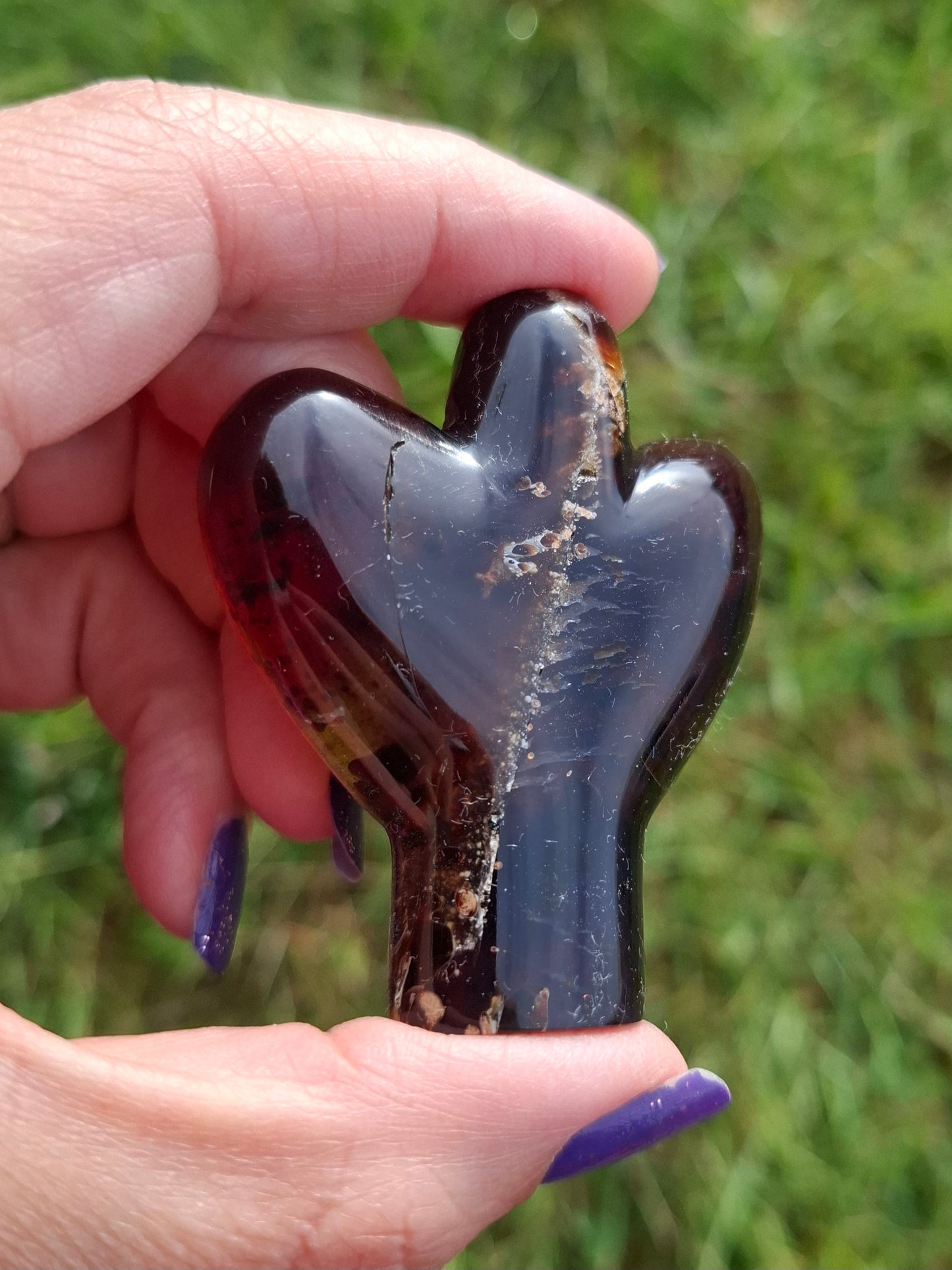 Red Amber Angel, 22.65, Carving, Fossil (Ref: AA3)