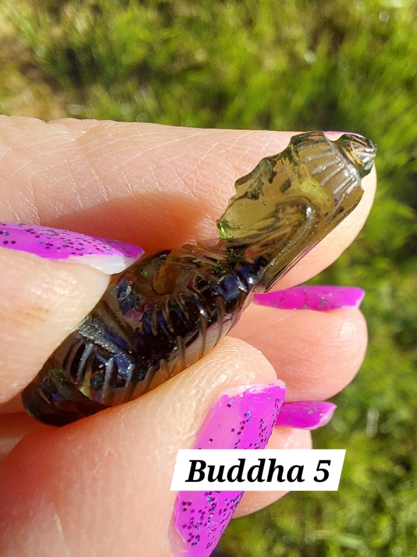 Moldavite BUDDHA Carving, 3.00g, Tektite (Ref: Buddha5)