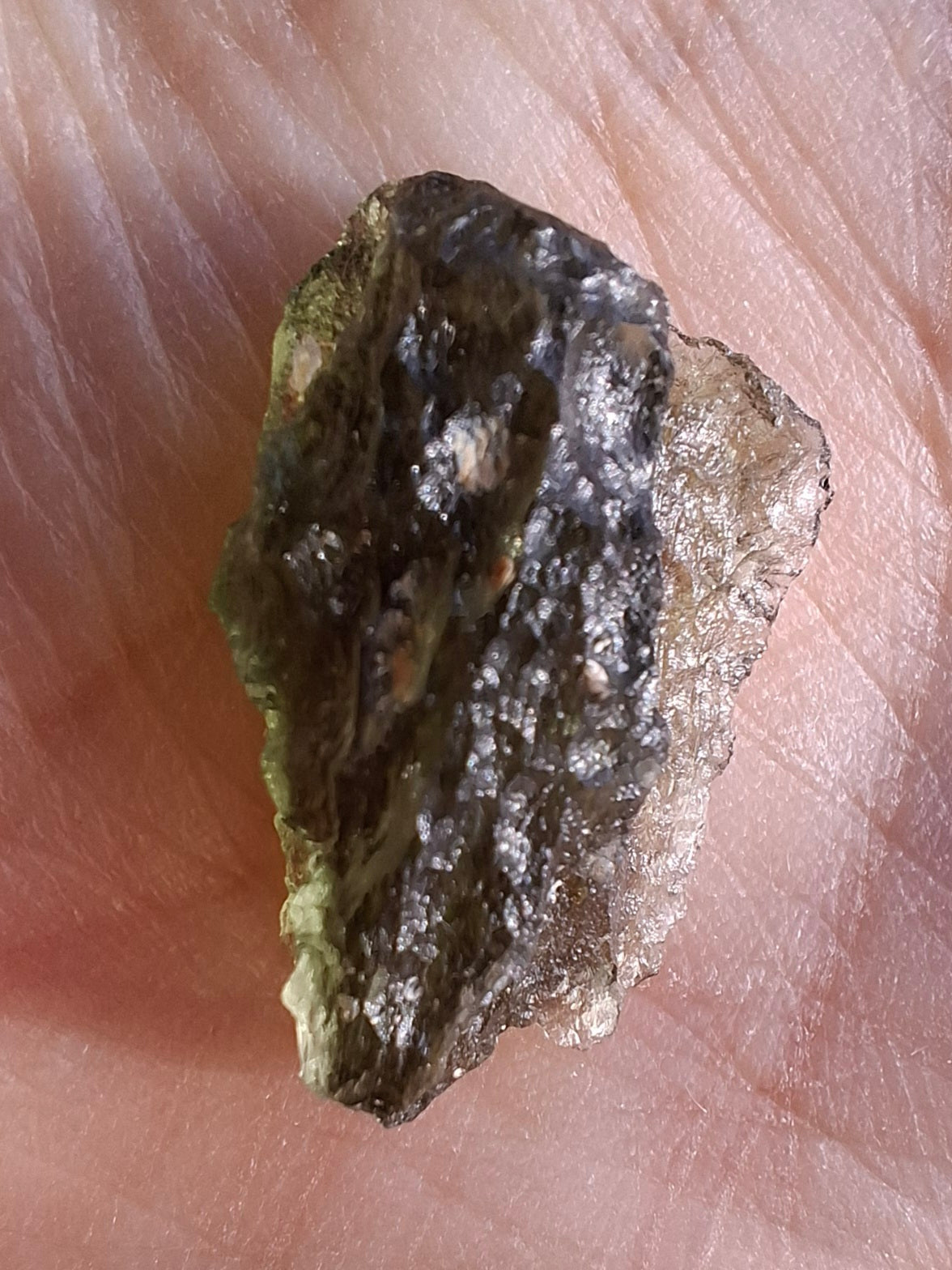 Moldavite Piece, NESMEN LES, 1.90g, Tektite (Ref: 848)