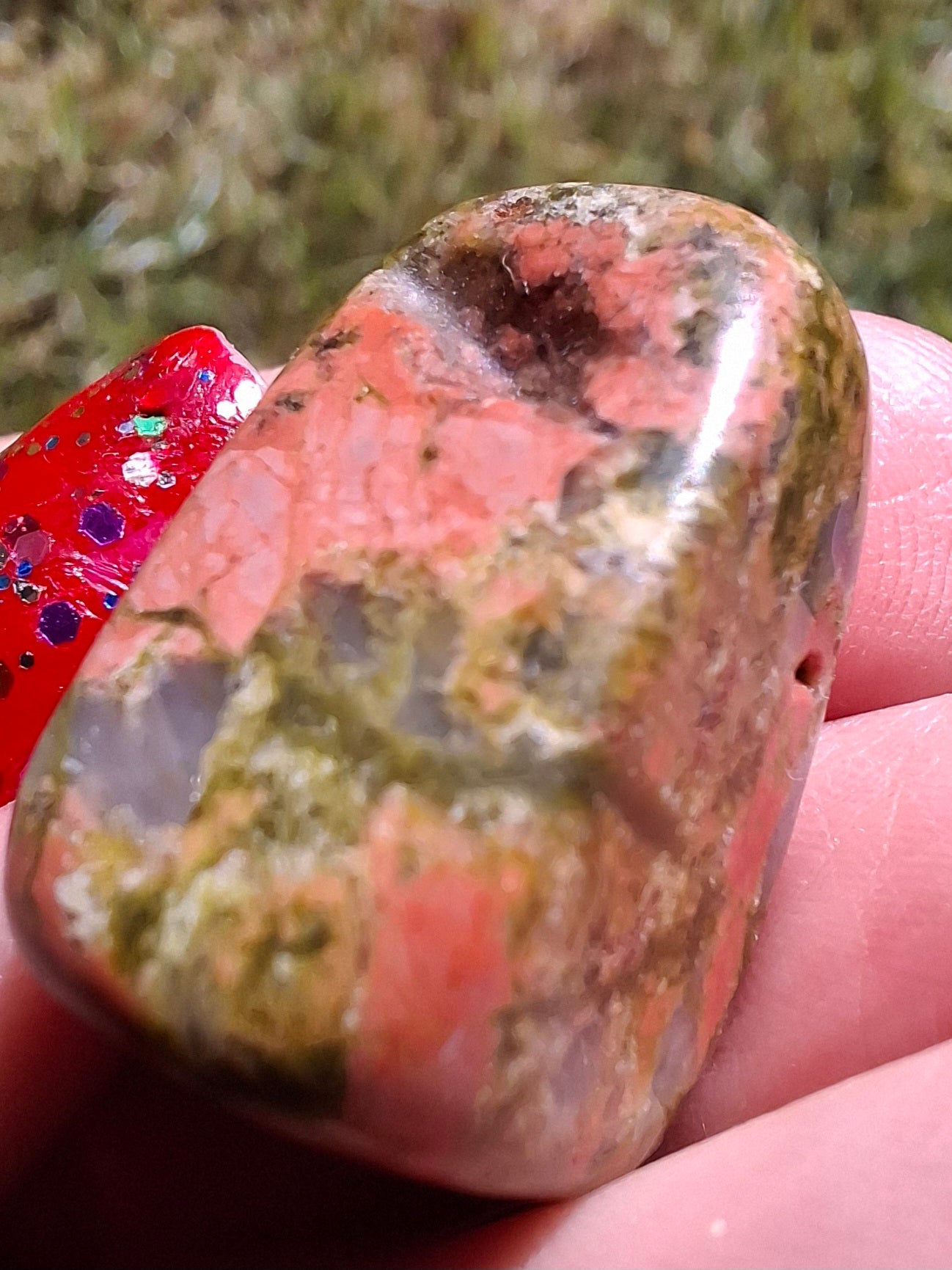 Unakite, Tumble Stone, Crystal (Ref: T185)