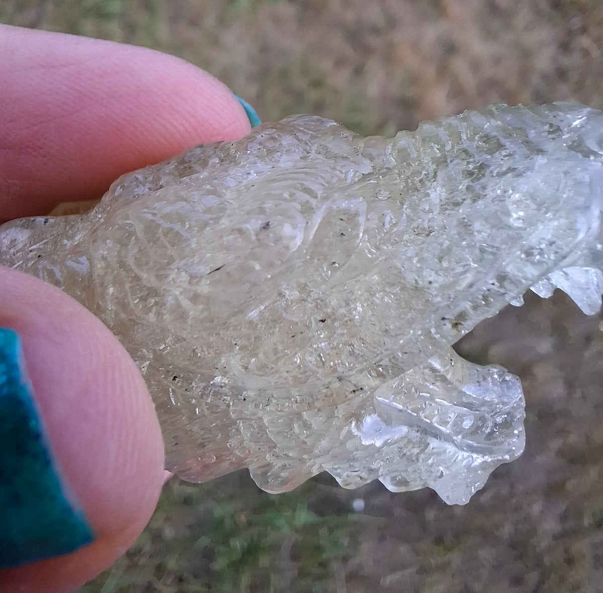 Libyan Desert Glass DRAGON HEAD carving, 22.42g, Tektite (Ref: Dragon 2)