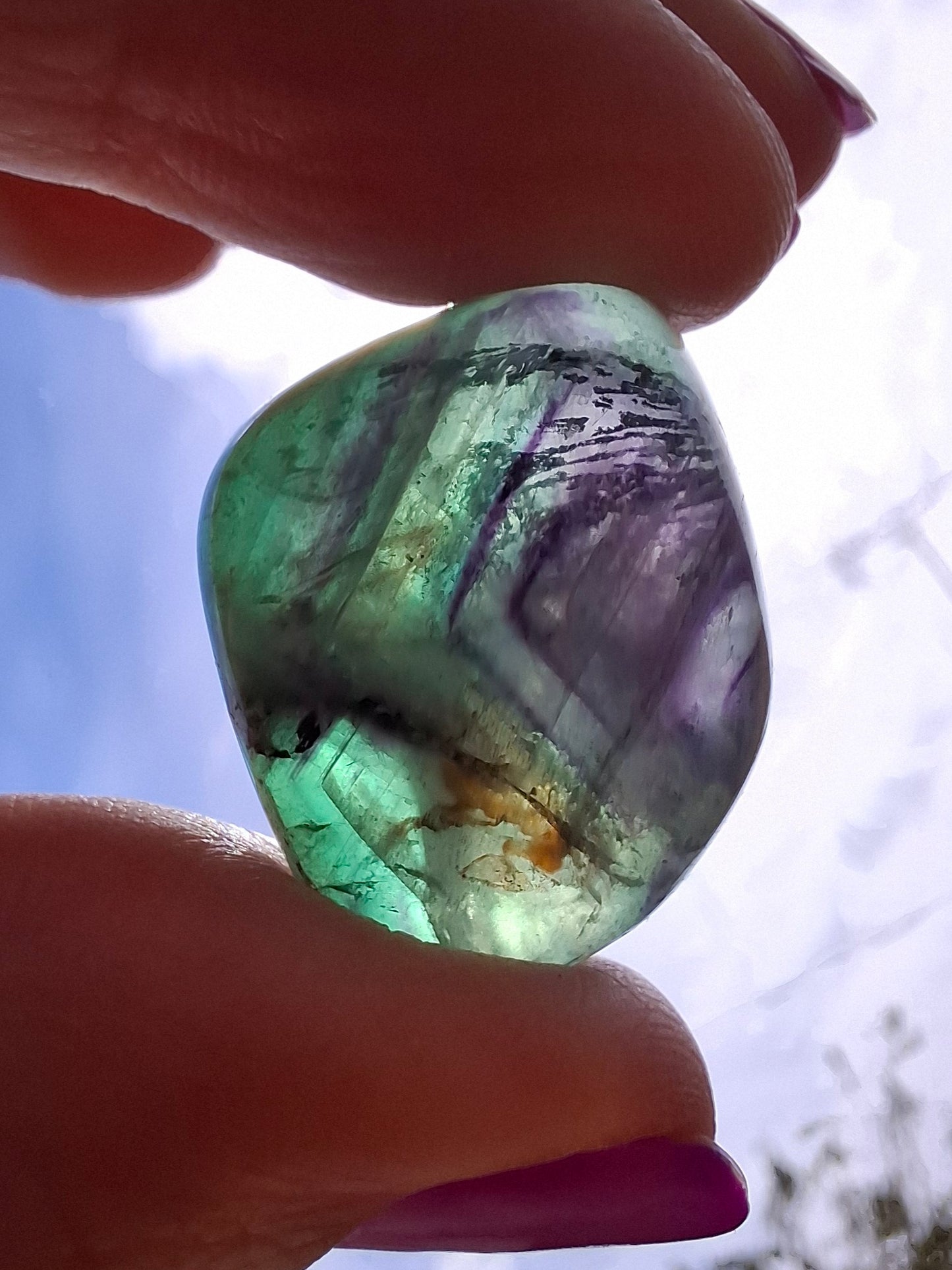 Fluorite, Tumble Stone, Crystal (Ref: T57)