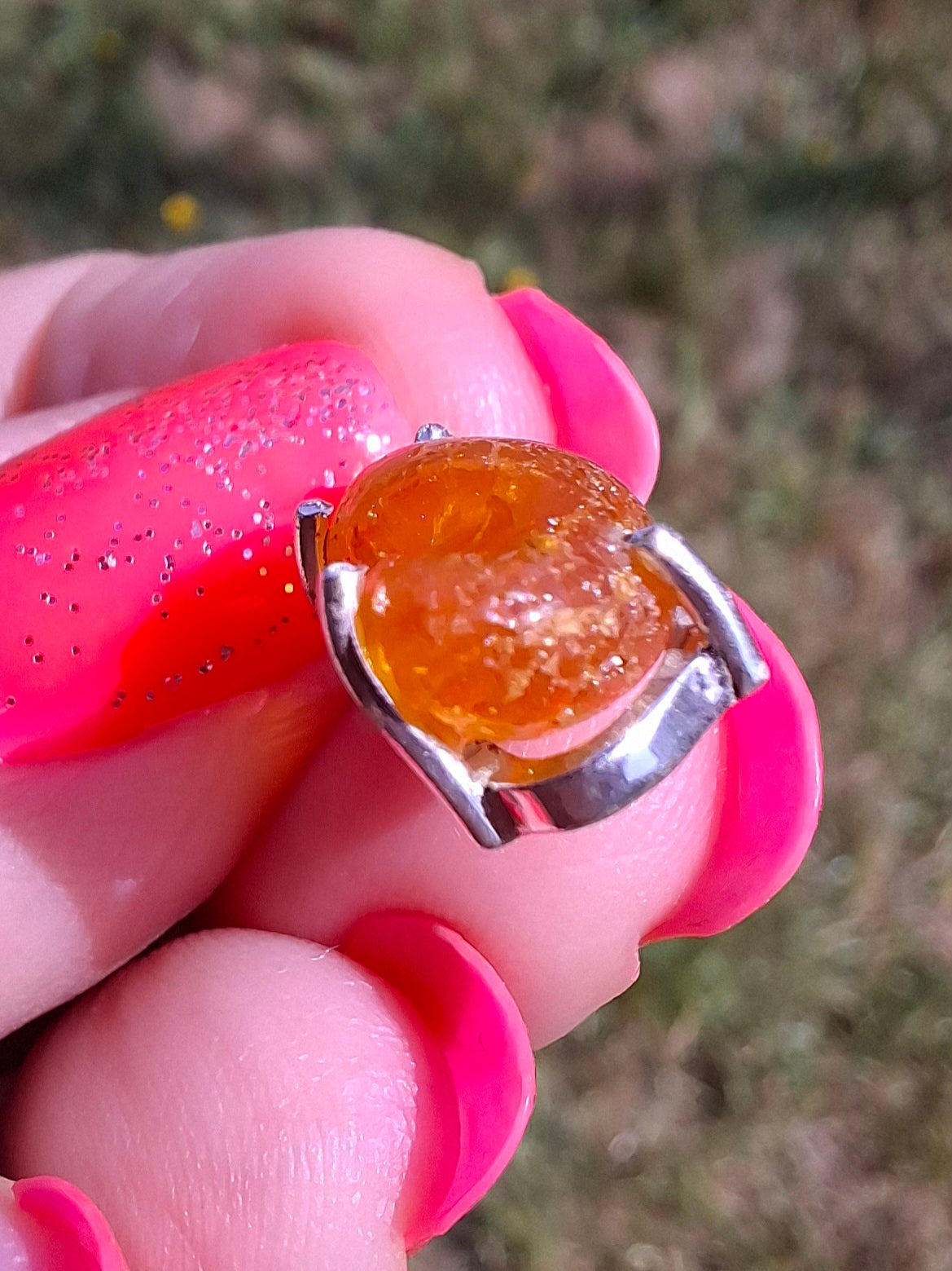 Baltic Amber Pendant, 925 Silver, Fossil (Ref: AP21)
