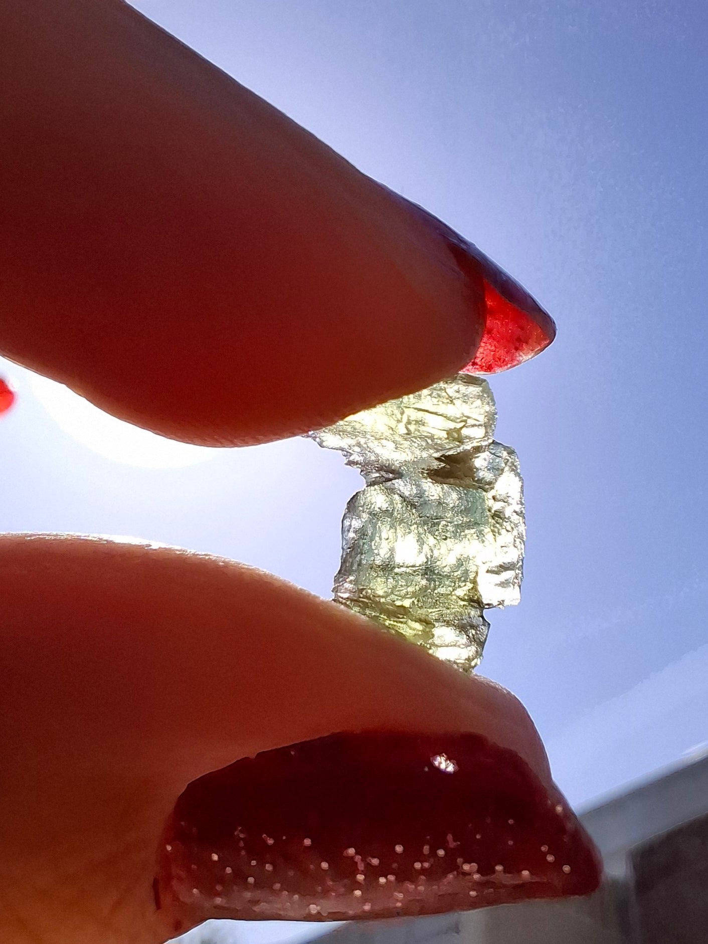 Moldavite Piece, 0.56g, Tektite (Ref: 1474)