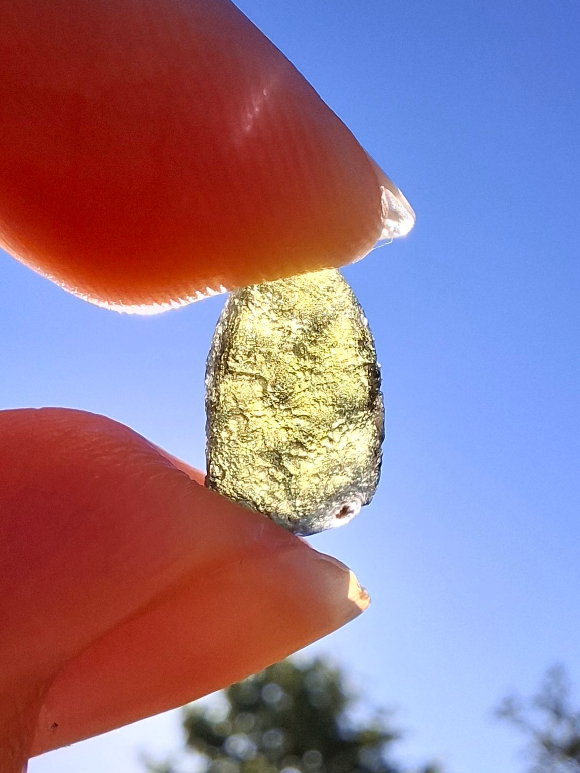 Moldavite Piece, 0.59g, Tektite (Ref: 1413)