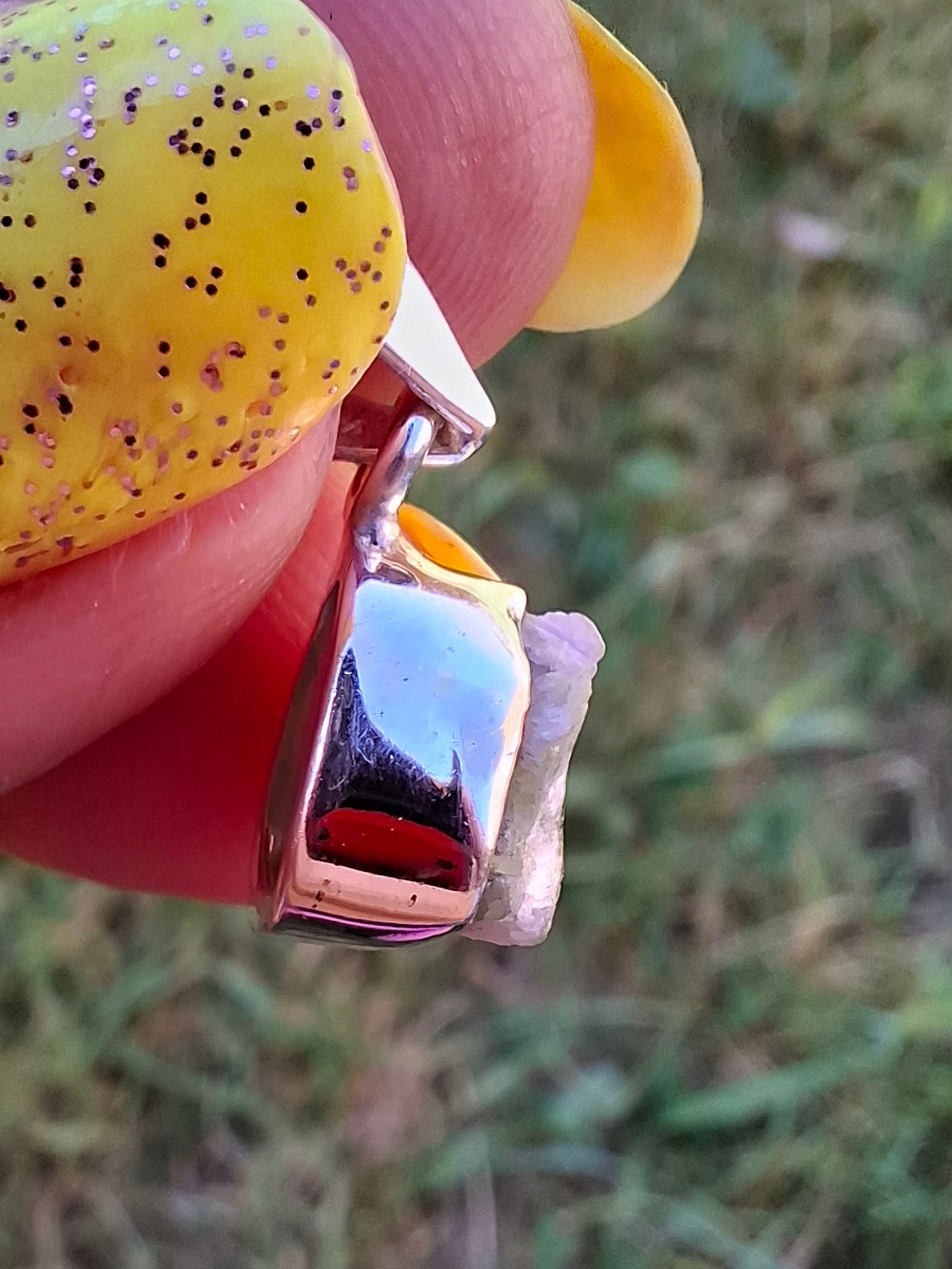 Green Tourmaline Pendant, 925 Silver, Crystal (Ref: GT2)