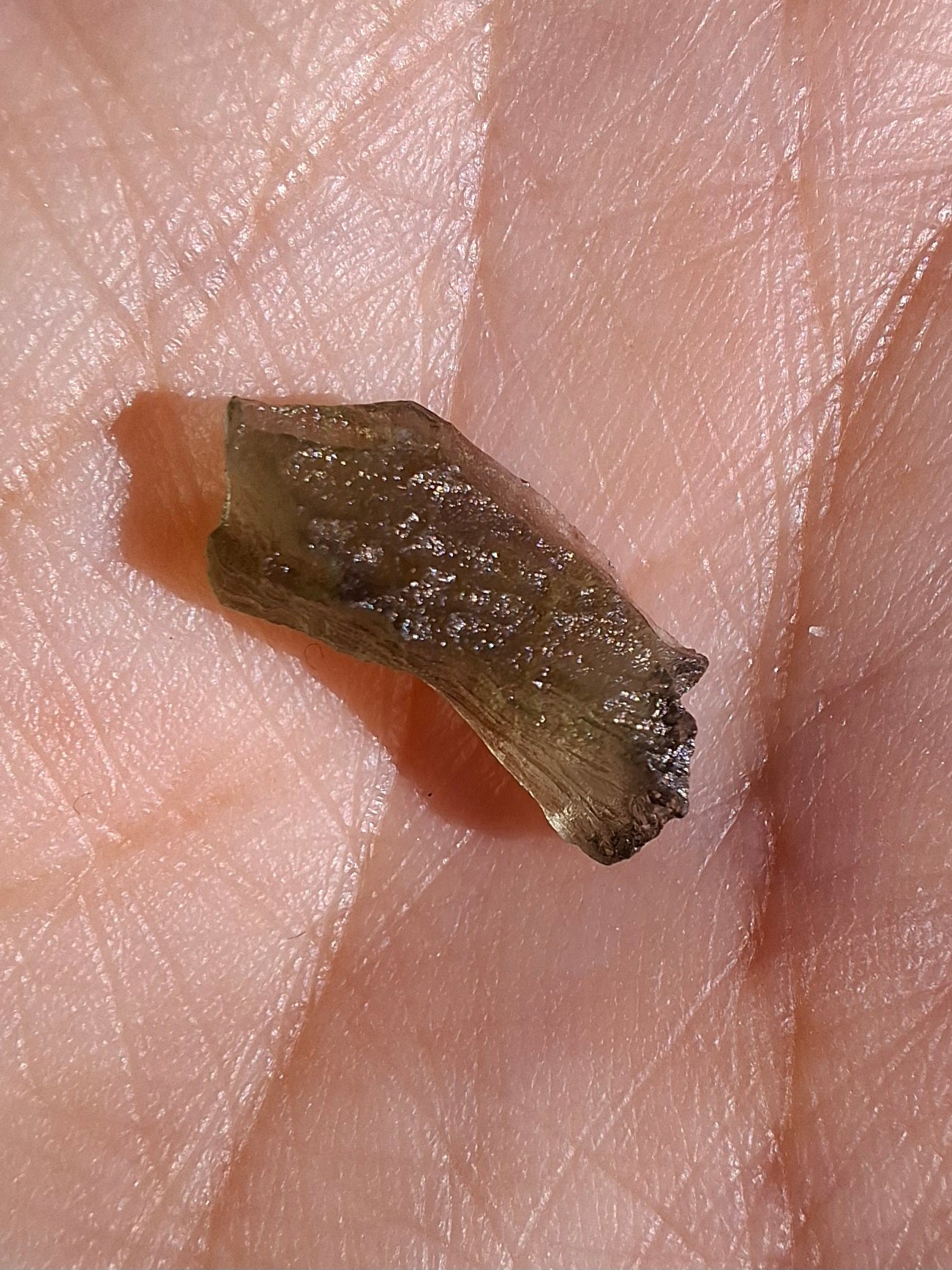 Moldavite Piece, 0.49g, Tektite (Ref: 1452)