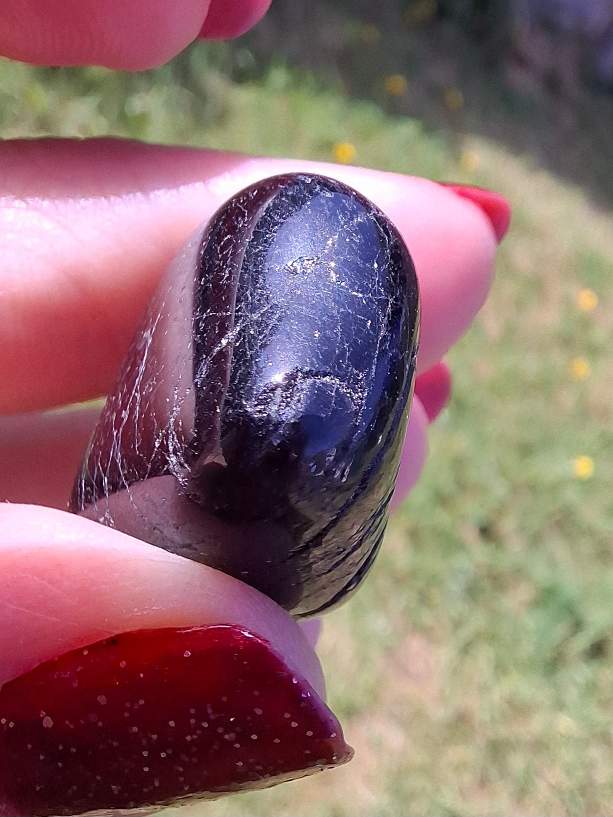 Black Tourmaline, Tumble Stone, Crystal (Ref: T216)