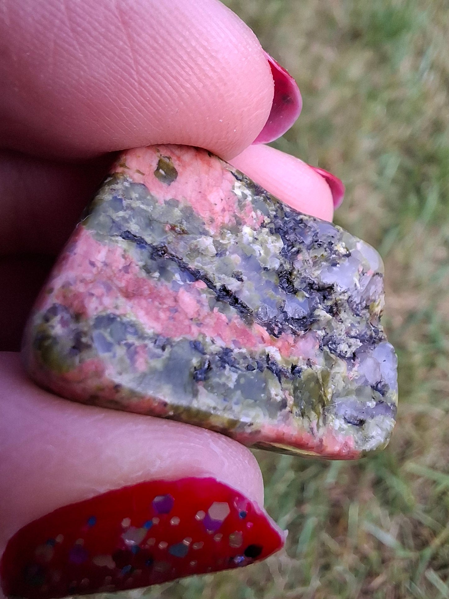 Unakite, Tumble Stone, Crystal (Ref: T182)
