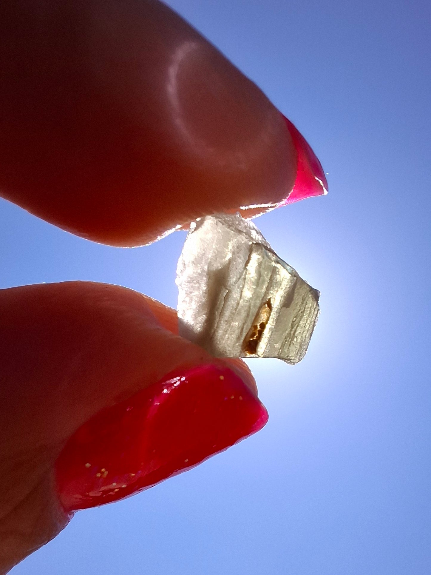 Moldavite Piece, SNOWFLAKE, FROSTED, BRUSNA, 0.28g, Tektite (Ref: 1504)