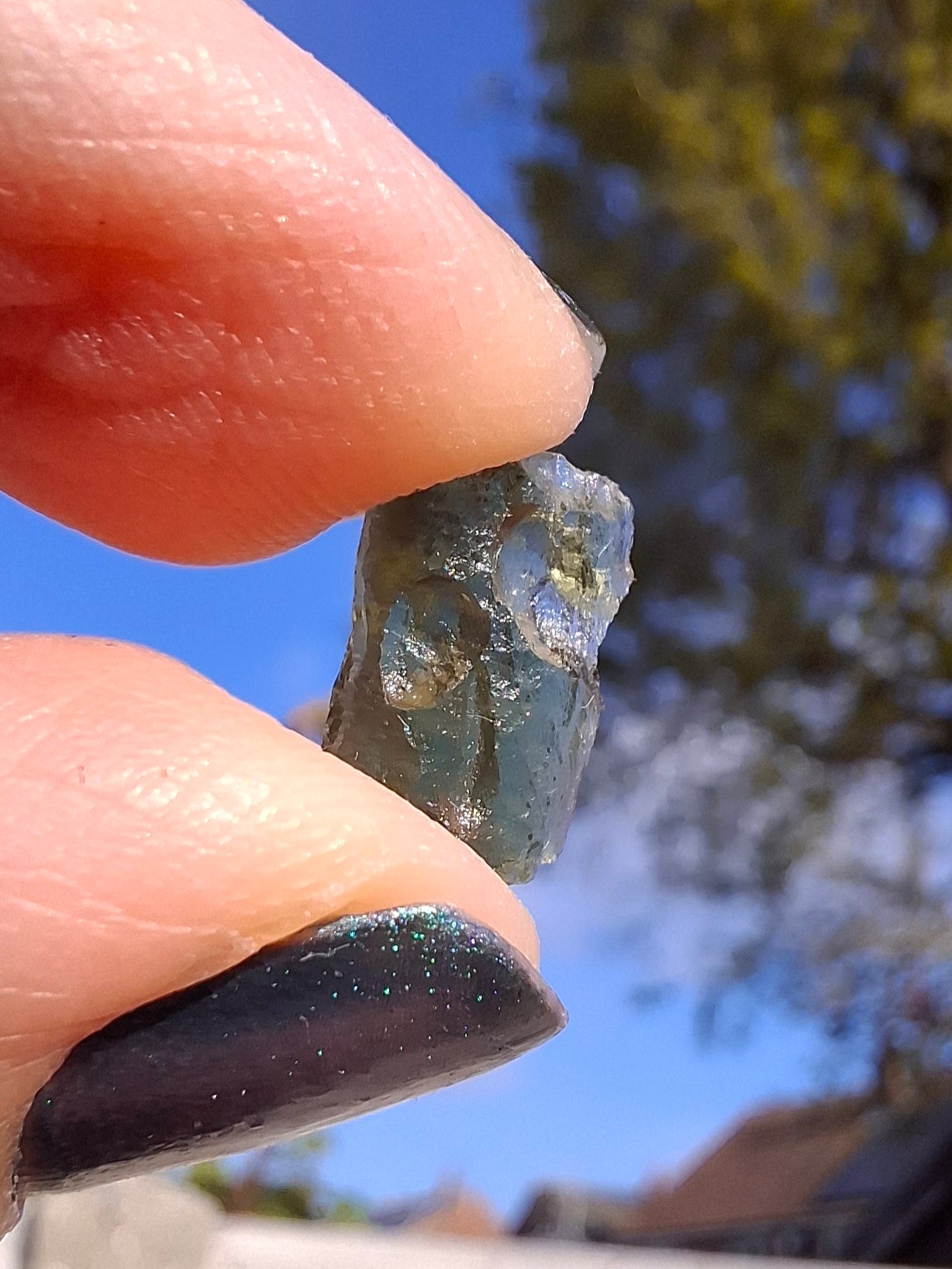 Moldavite small Piece, 0.42g, Tektite (Ref: 1386)