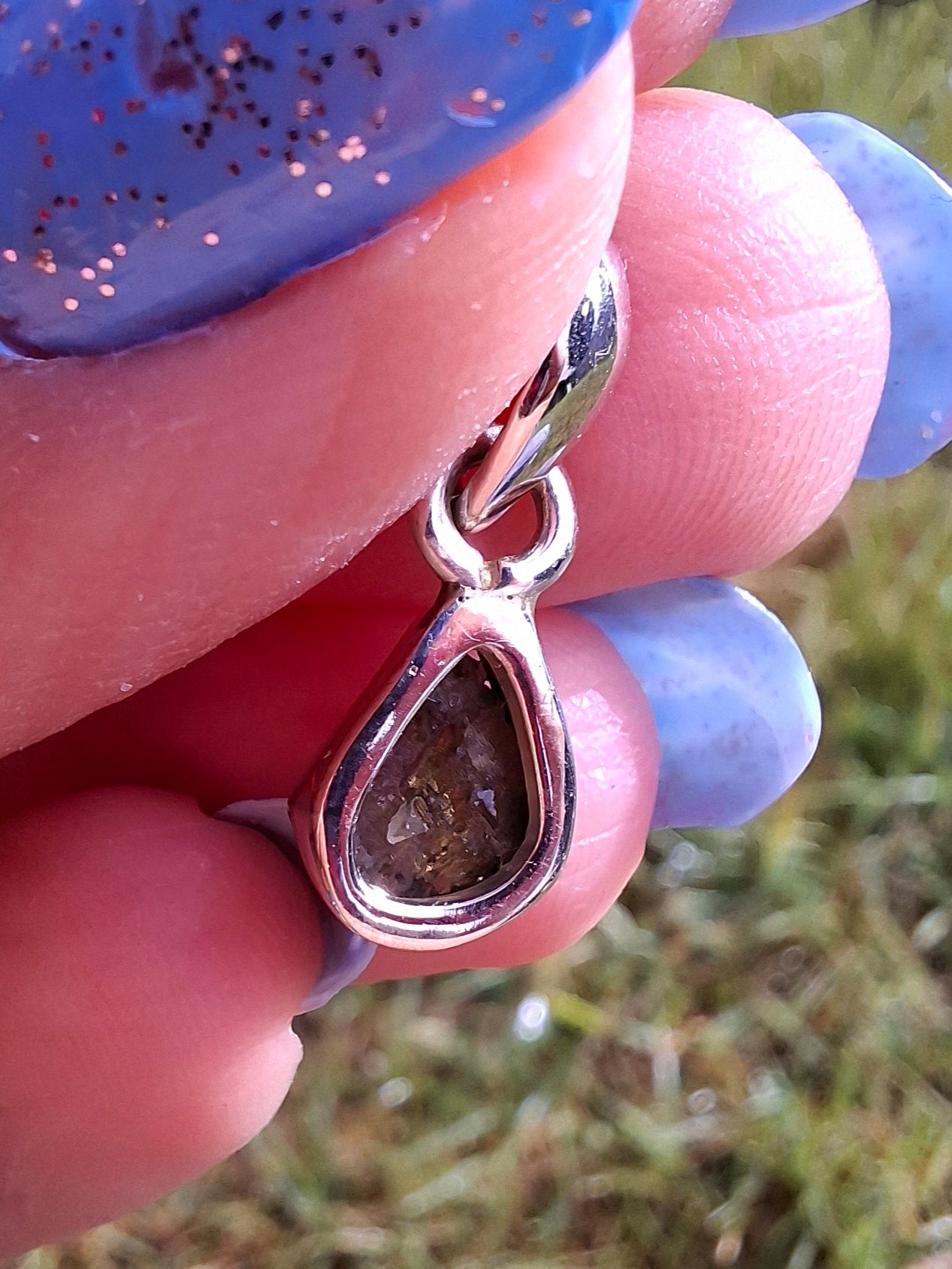 Moldavite Pendant, 925 Silver, Tektite (Ref: P29)