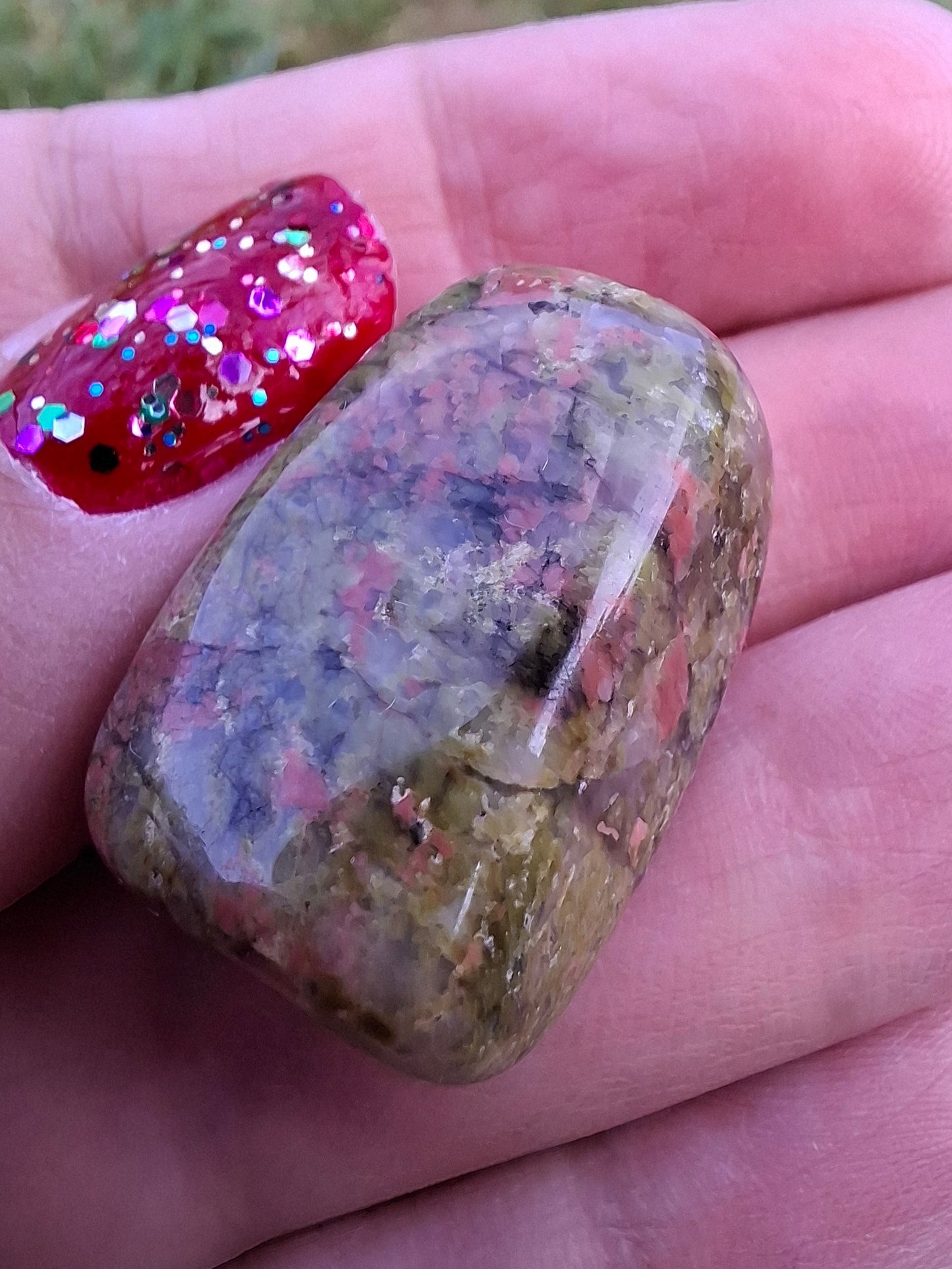 Unakite, Tumble Stone, Crystal (Ref: T183)