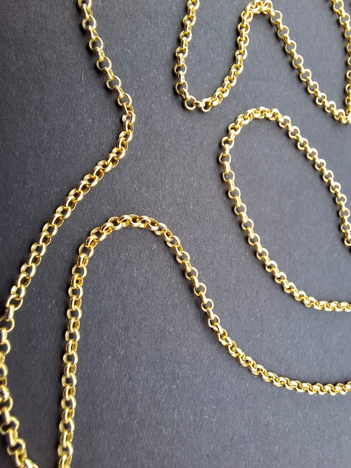 Round Belcher GOLD PLATED, 1.6mm, 18 inch CHAIN (Ref: Chain-2)